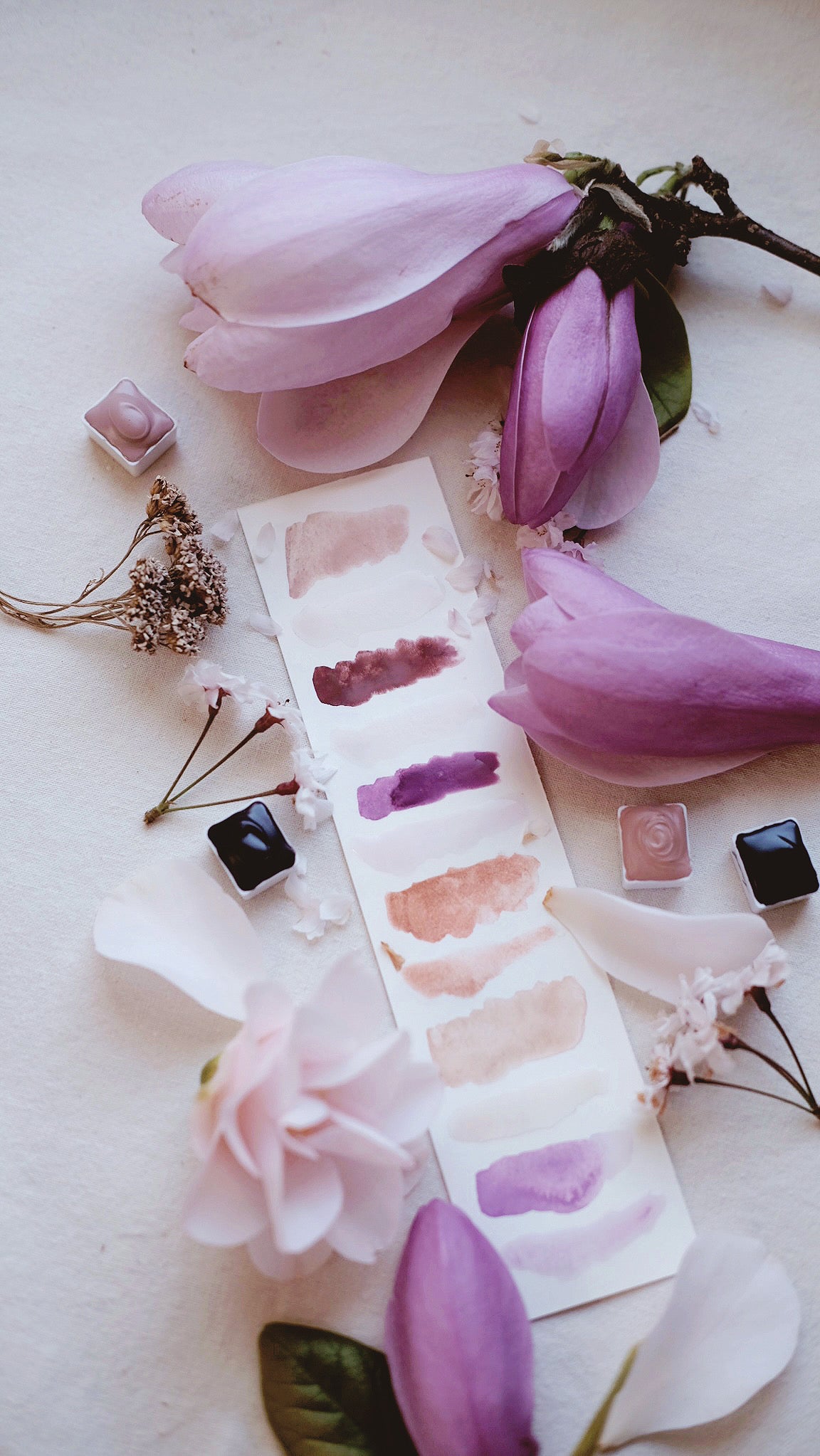 RESERVE for Emily + Custom Spring Blossom + Limited edition gemstone watercolor palette