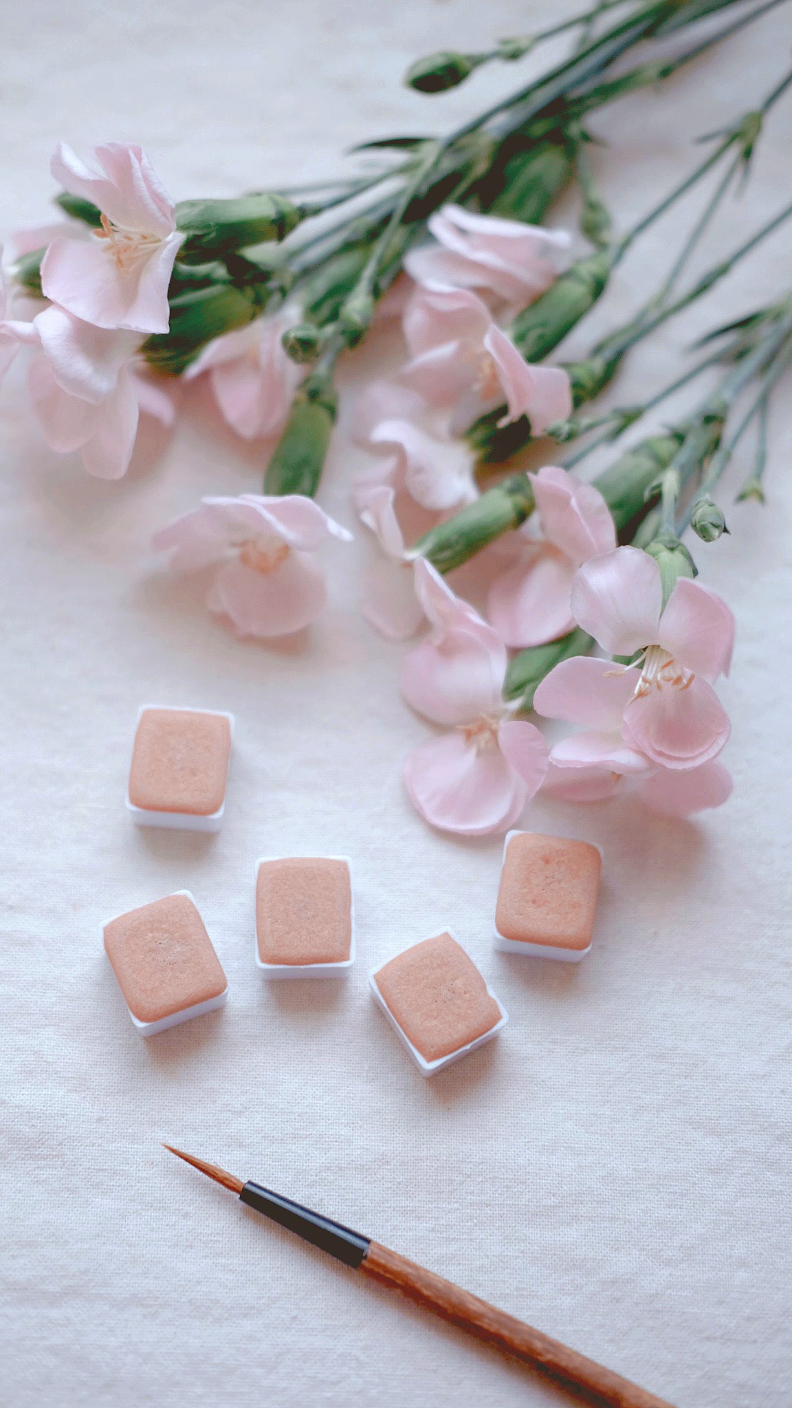Peach Agate + Limited edition gemstone watercolor