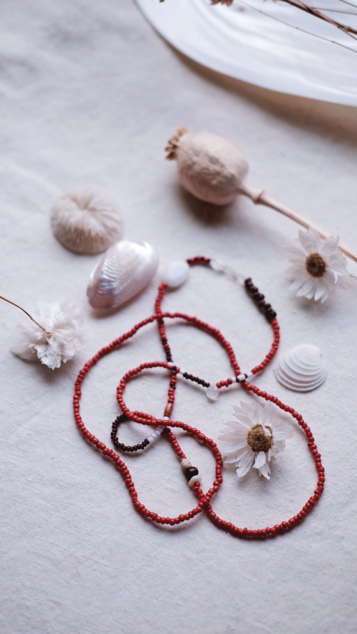 Lunar Renewal  + Moonstone + Quartz + Mother of Pearl necklace