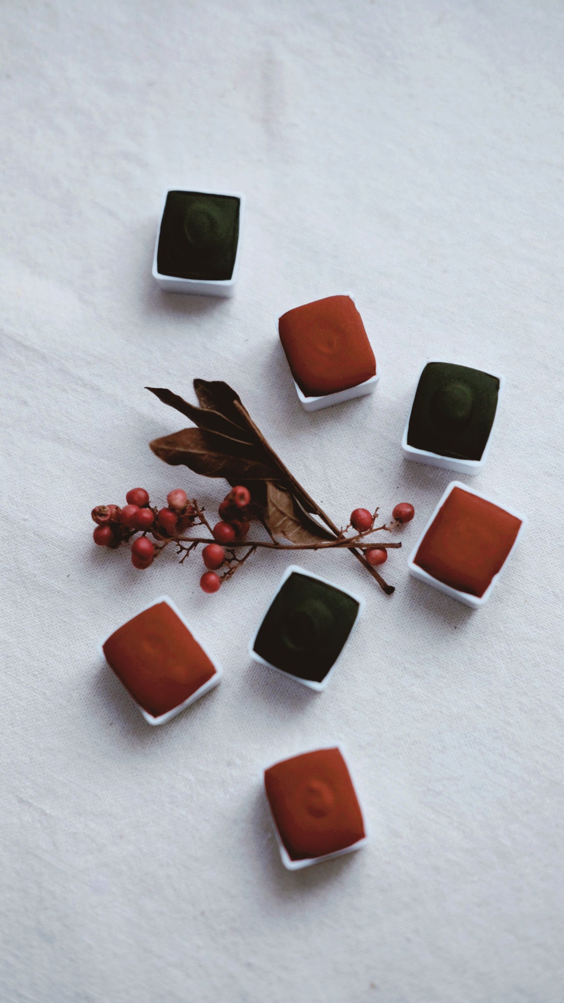Winterberry + Limited edition gemstone watercolor