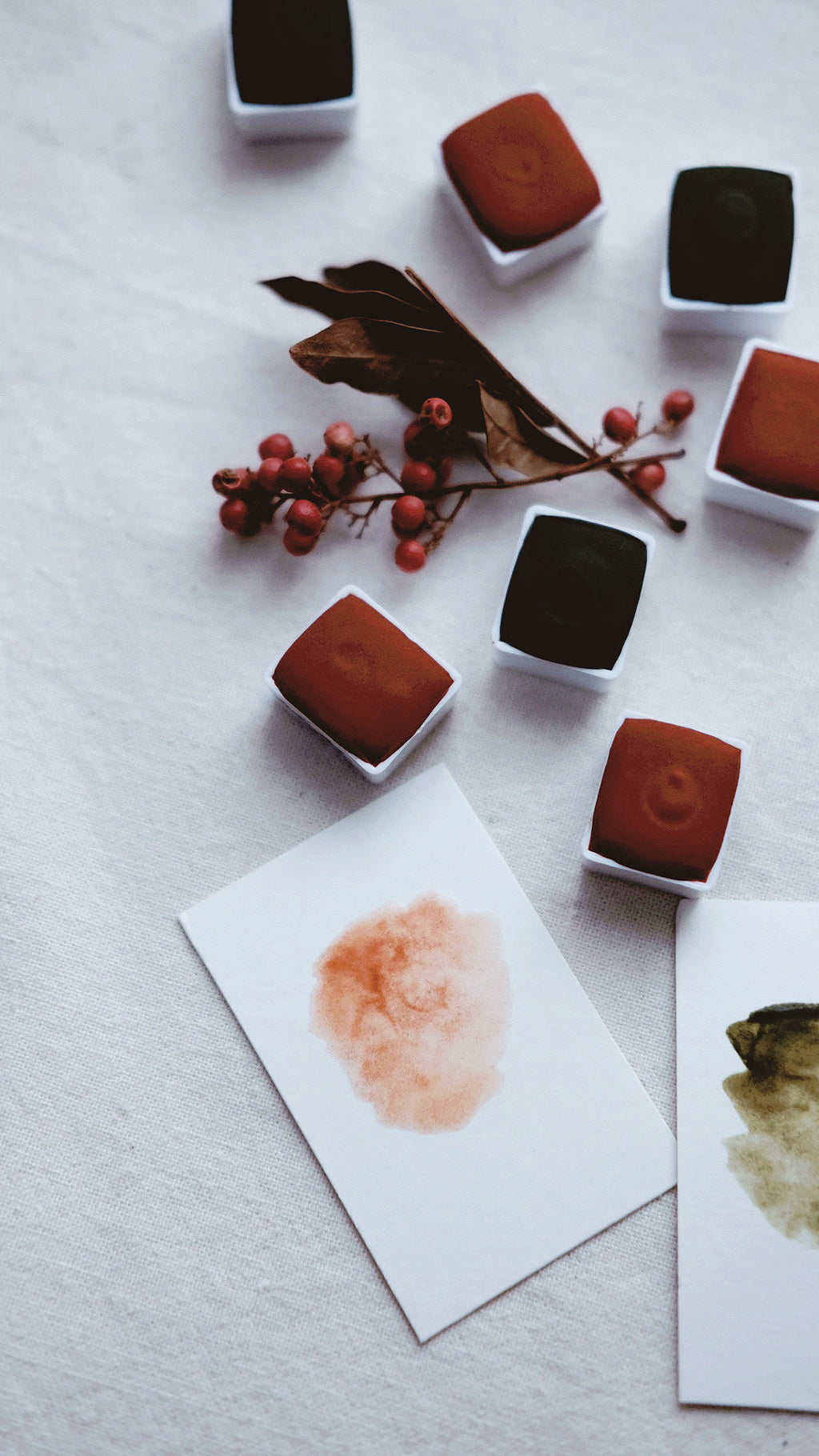 Winterberry  + Limited edition gemstone watercolor