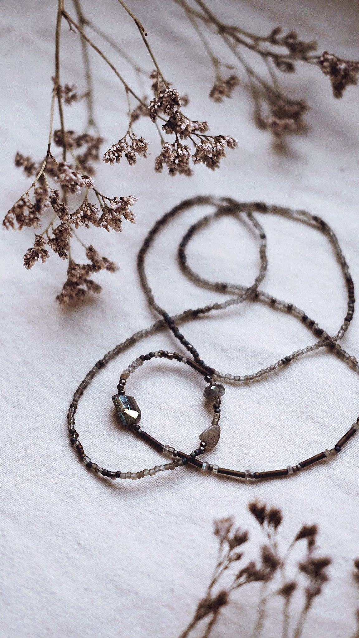 Astral Sight + Labradorite + Quartz necklace