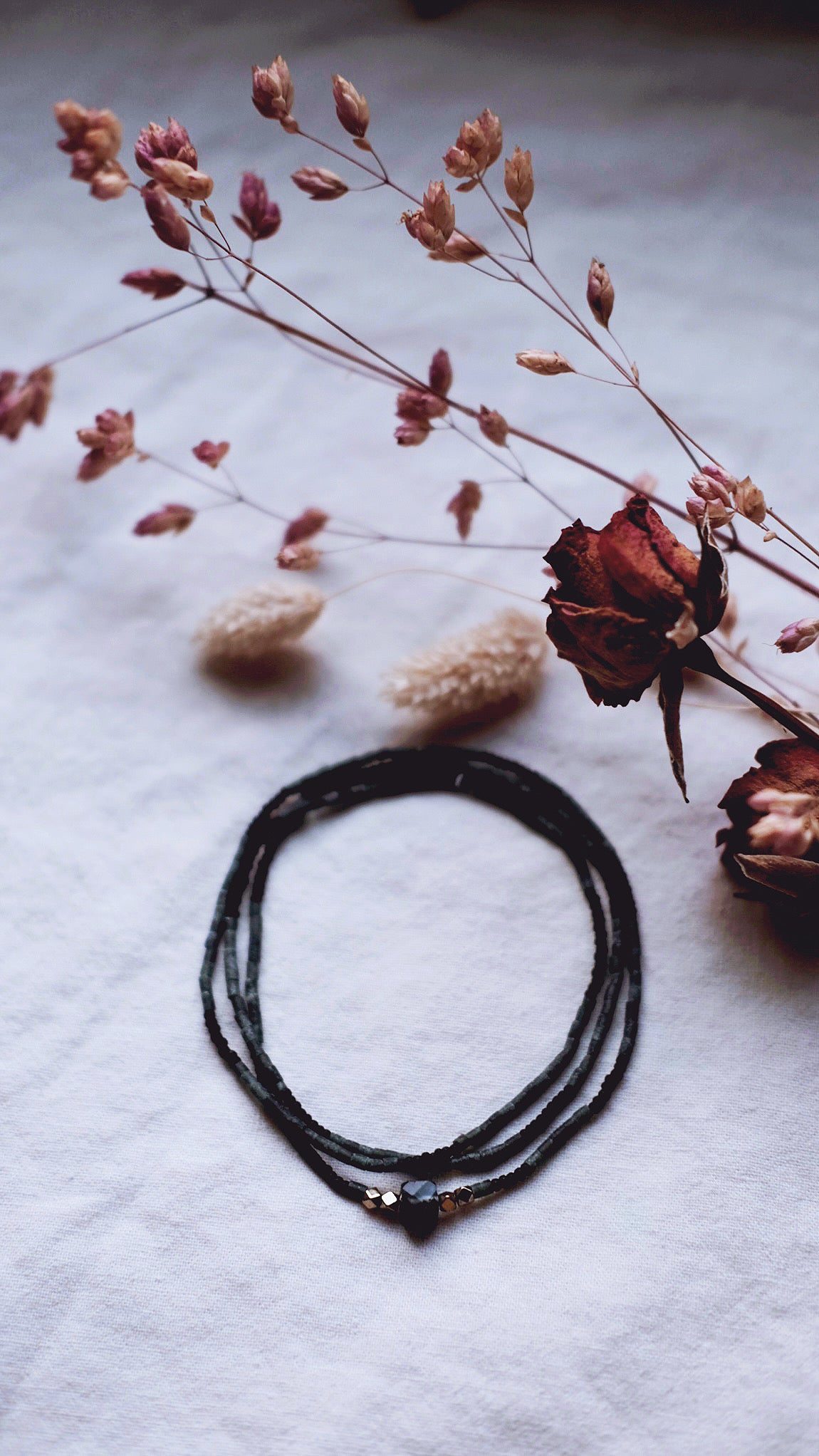 Otrera +  Aventurine + Jade + Pyrite Synodic gemstone necklace