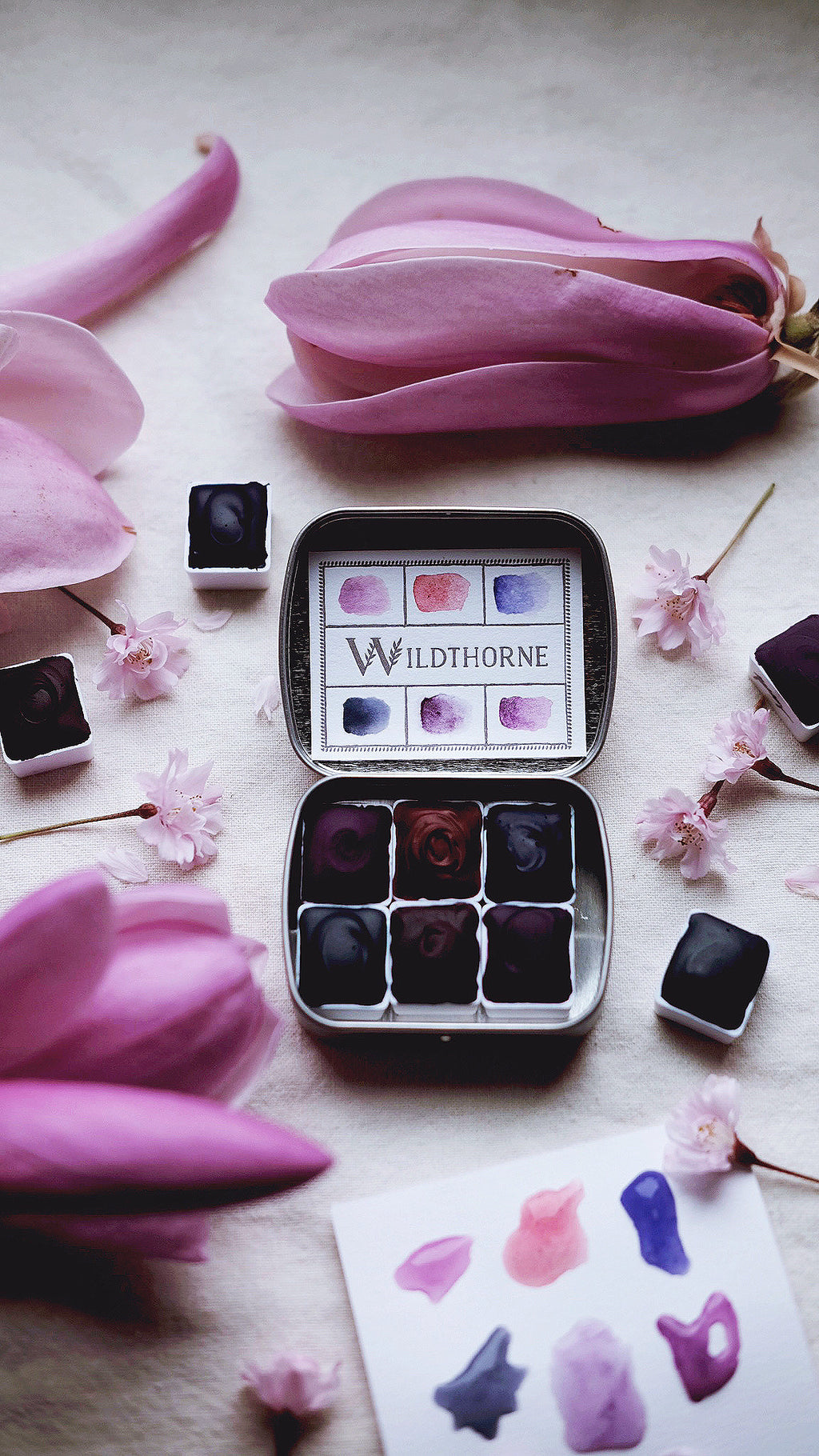 Violet Ensorcell + mineral watercolor palette