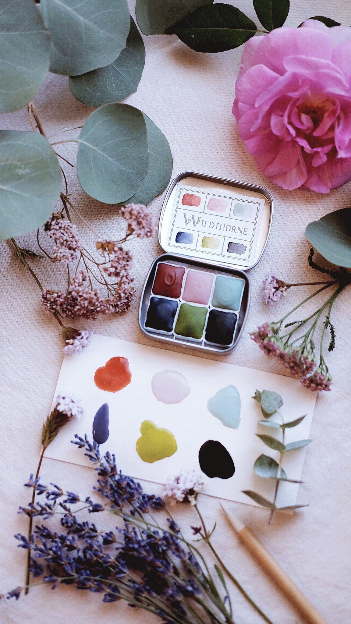 RESERVE for Stephanie + Caerulea + Symbolist mineral watercolor palette