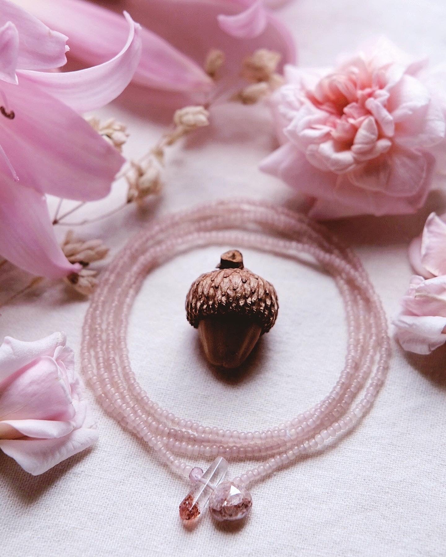 Celestial Luminary + Lepidocrosite and Sillimanite gemstone necklace