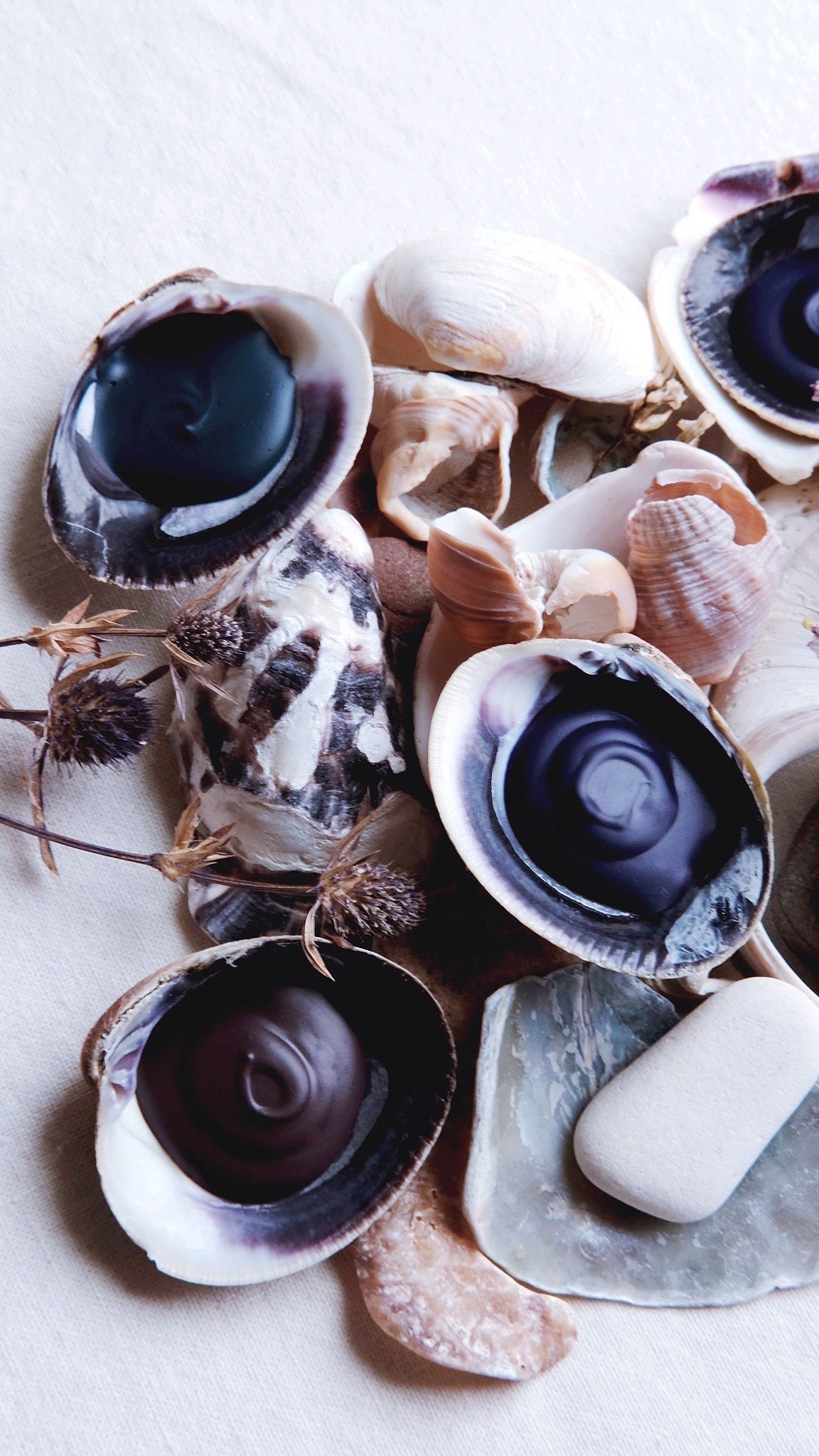 RESERVE for Cathy + Spring Pastel + Seashell paints + Limited edition Gemstone Mineral watercolor palette