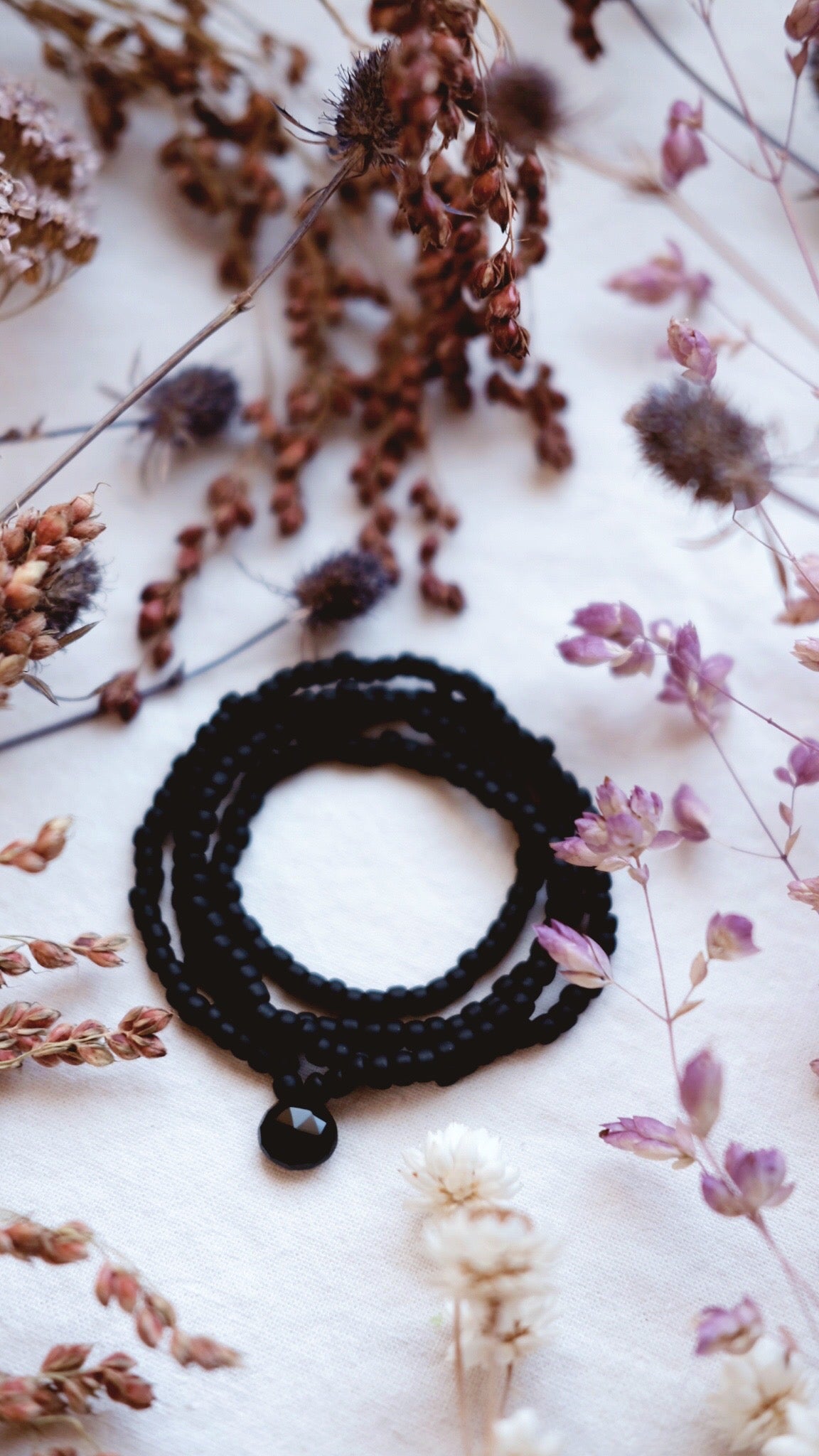 Bat Wing + Faceted Onyx gemstone necklace