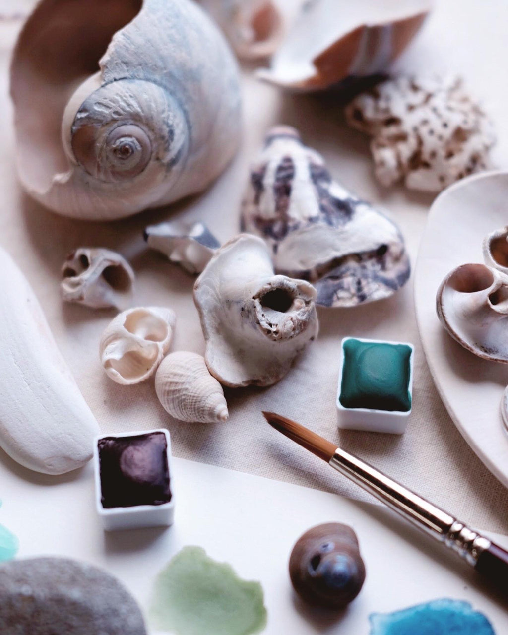 Ocean Sediment + Mineral watercolor palette