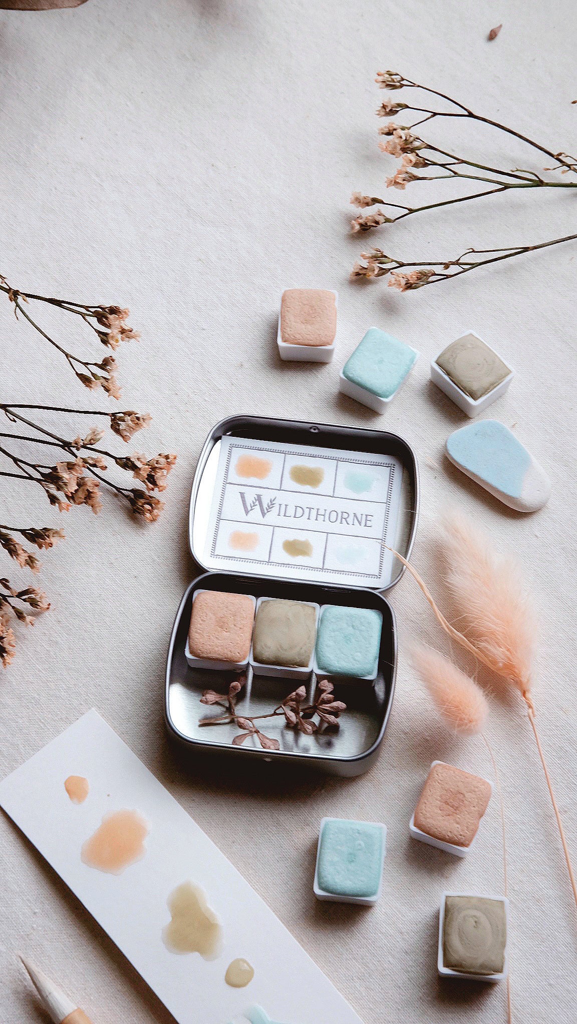 Winter Pastel ii. - Limited edition Gemstone Mineral watercolor palette