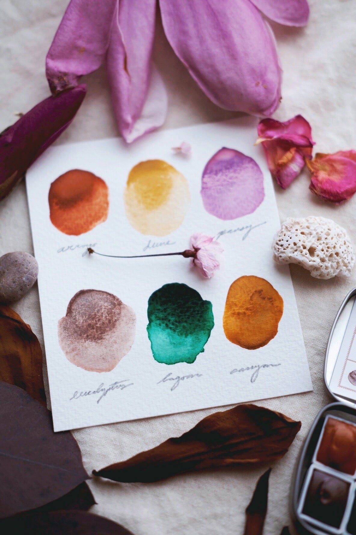 RESERVE for Tom + Custom Mineral watercolor palettes