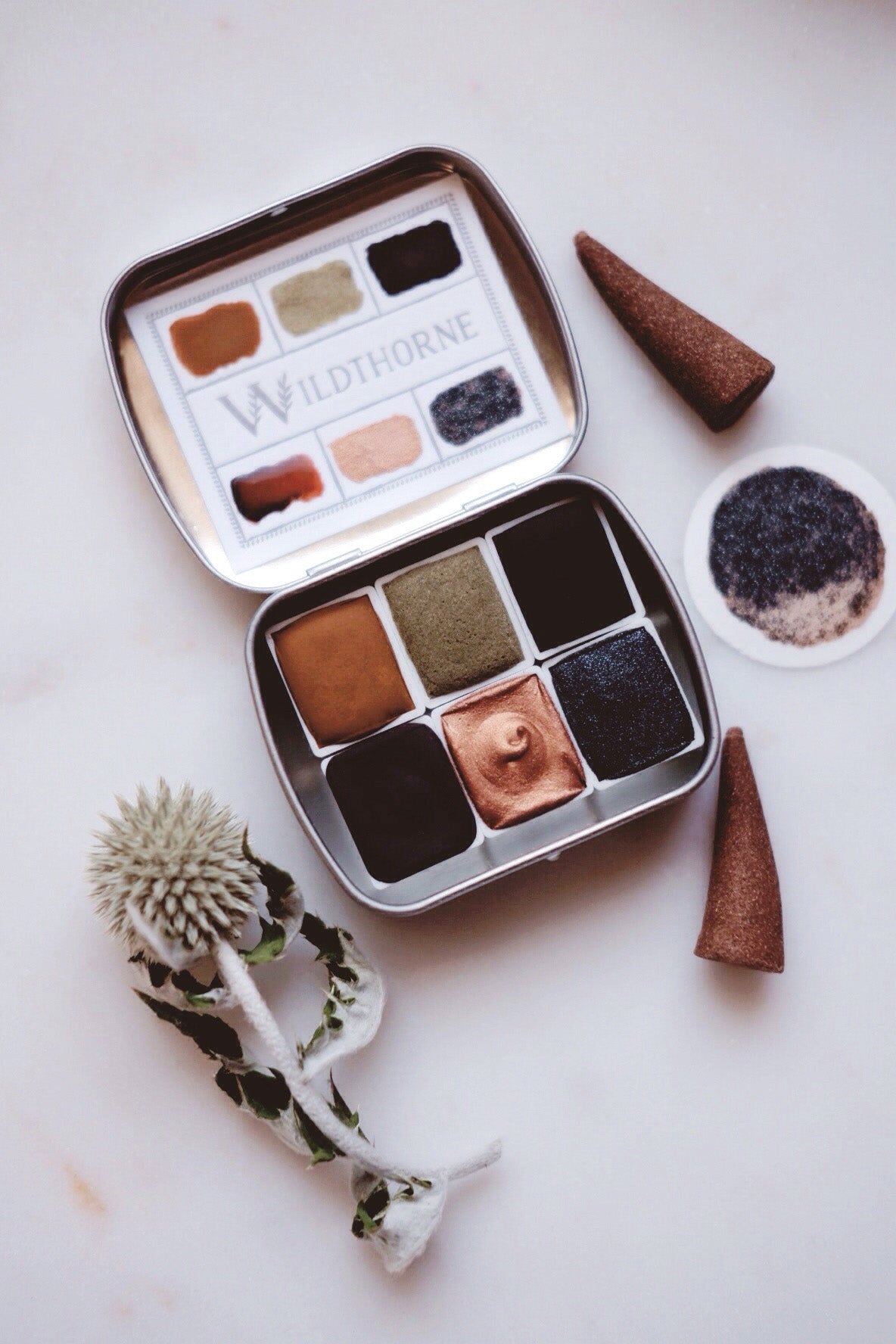 RESERVE for Margaret + Nymphaea + Waterlily - Limited edition Gemstone Mineral watercolor palette