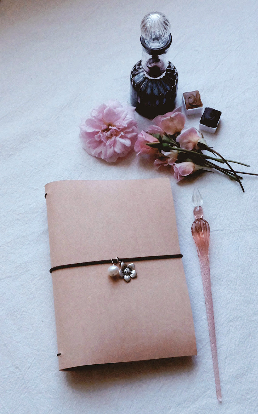 Field Note Journal with Pearl Talisman - AURANTIA QUIETIS