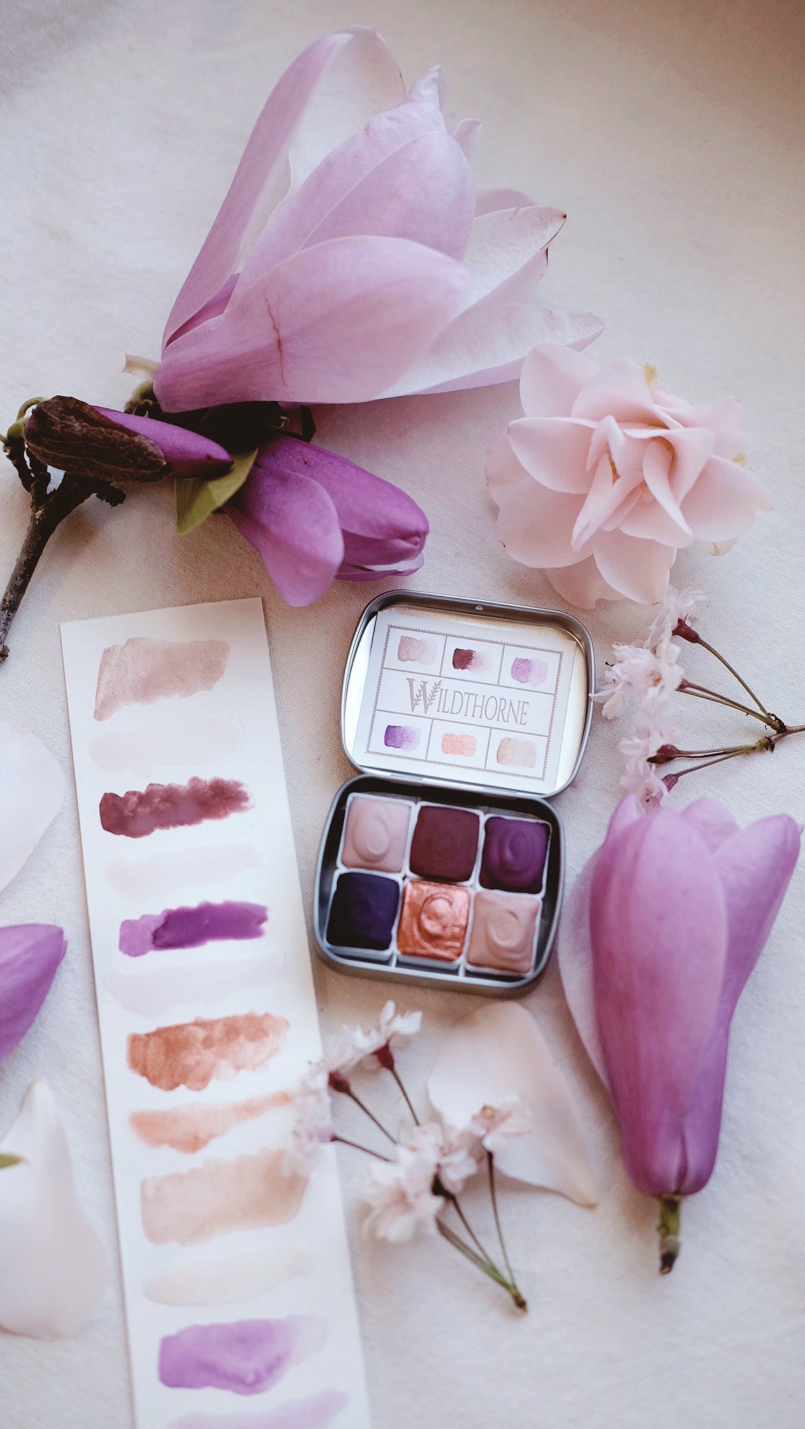 RESERVE for Emily + Custom Spring Blossom + Limited edition gemstone watercolor palette