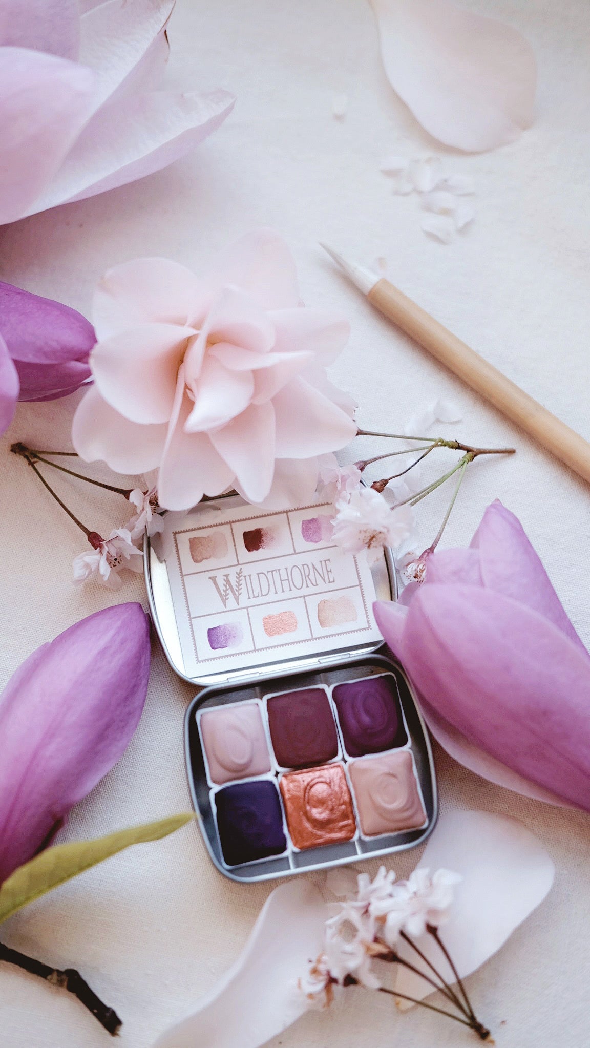 RESERVE for Cindy + Spring Blossom + Limited edition gemstone watercolor palette