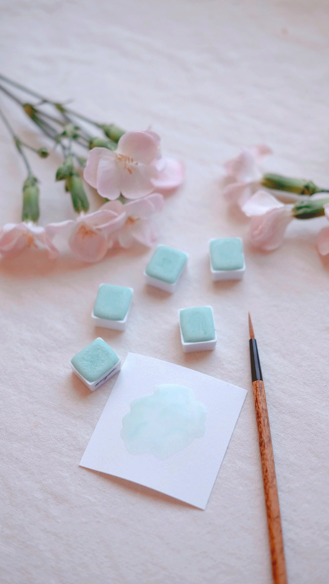 Amazonite + Limited edition gemstone watercolor