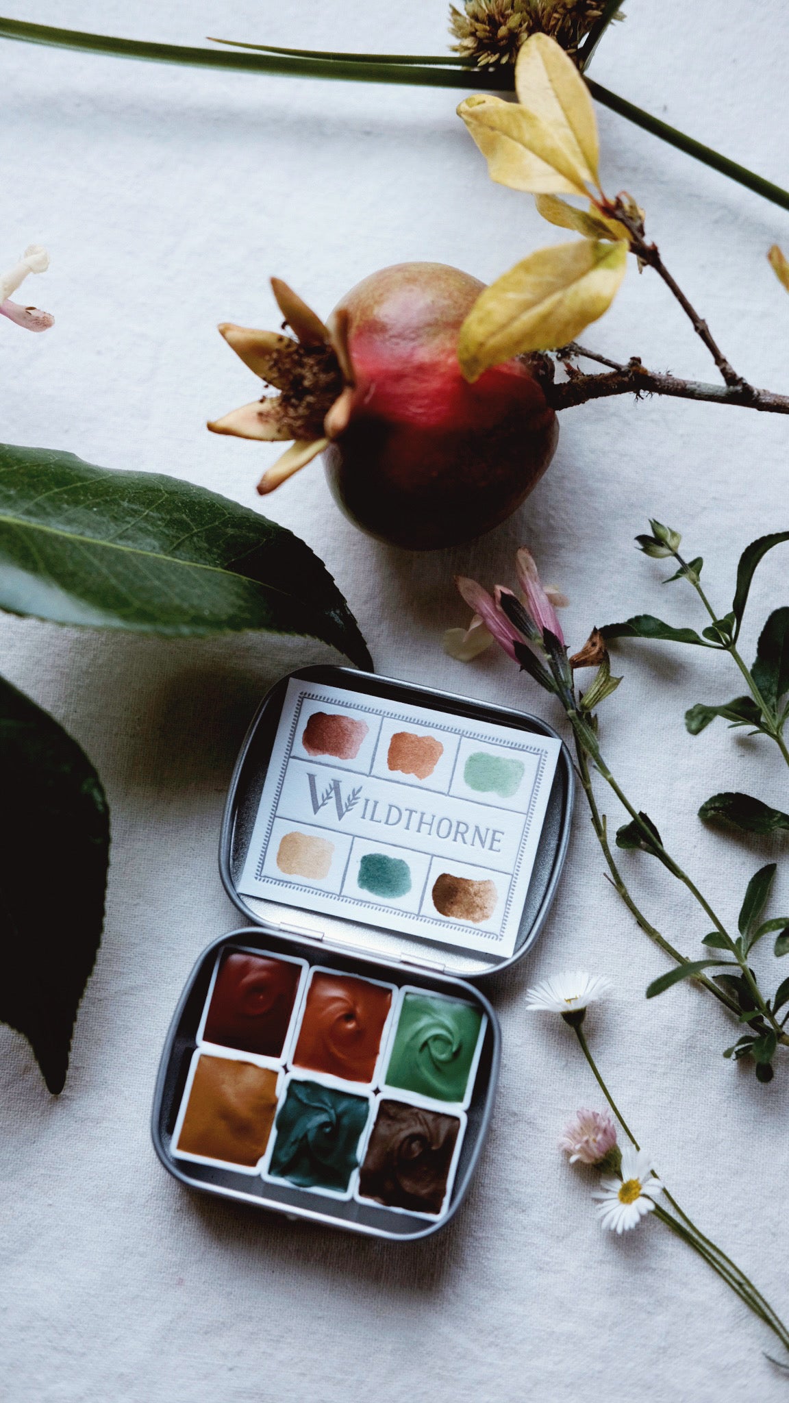 Nyssa + Mineral earth watercolor palette