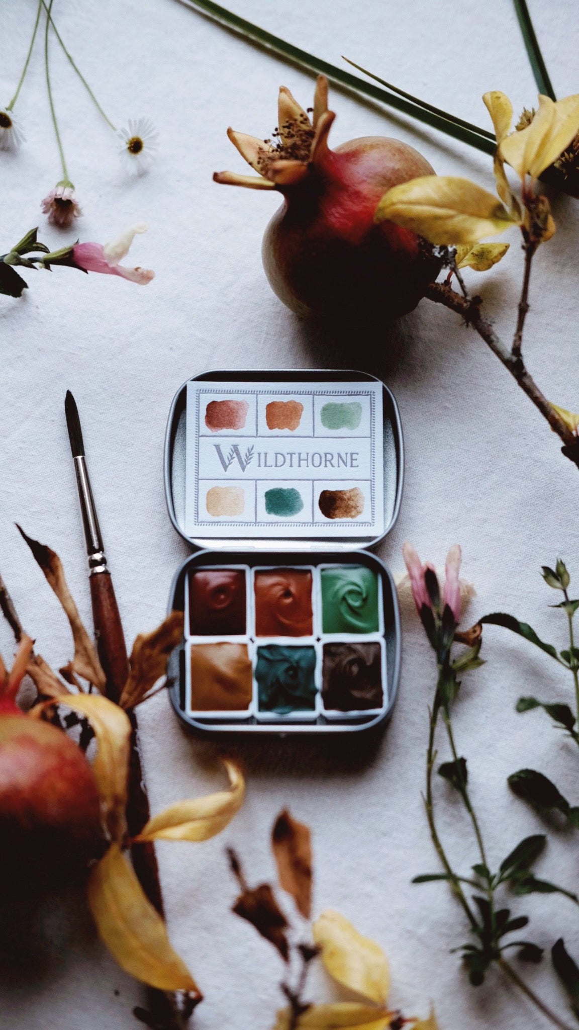 Nyssa + Mineral earth watercolor palette