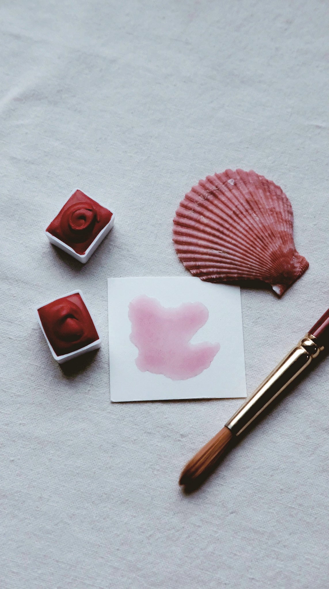 Coral Bells +  mineral watercolor