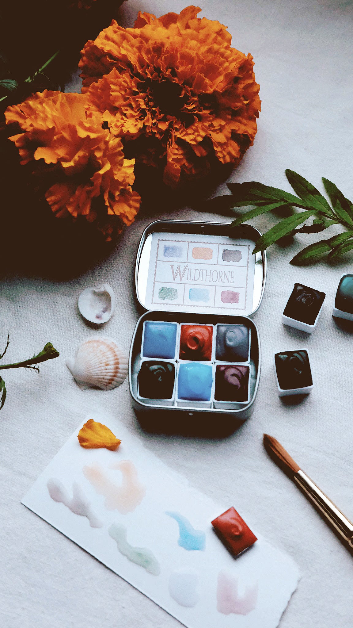 Flower Spindle Watercolor Palette — Wildthorne Exclusive mineral watercolors
