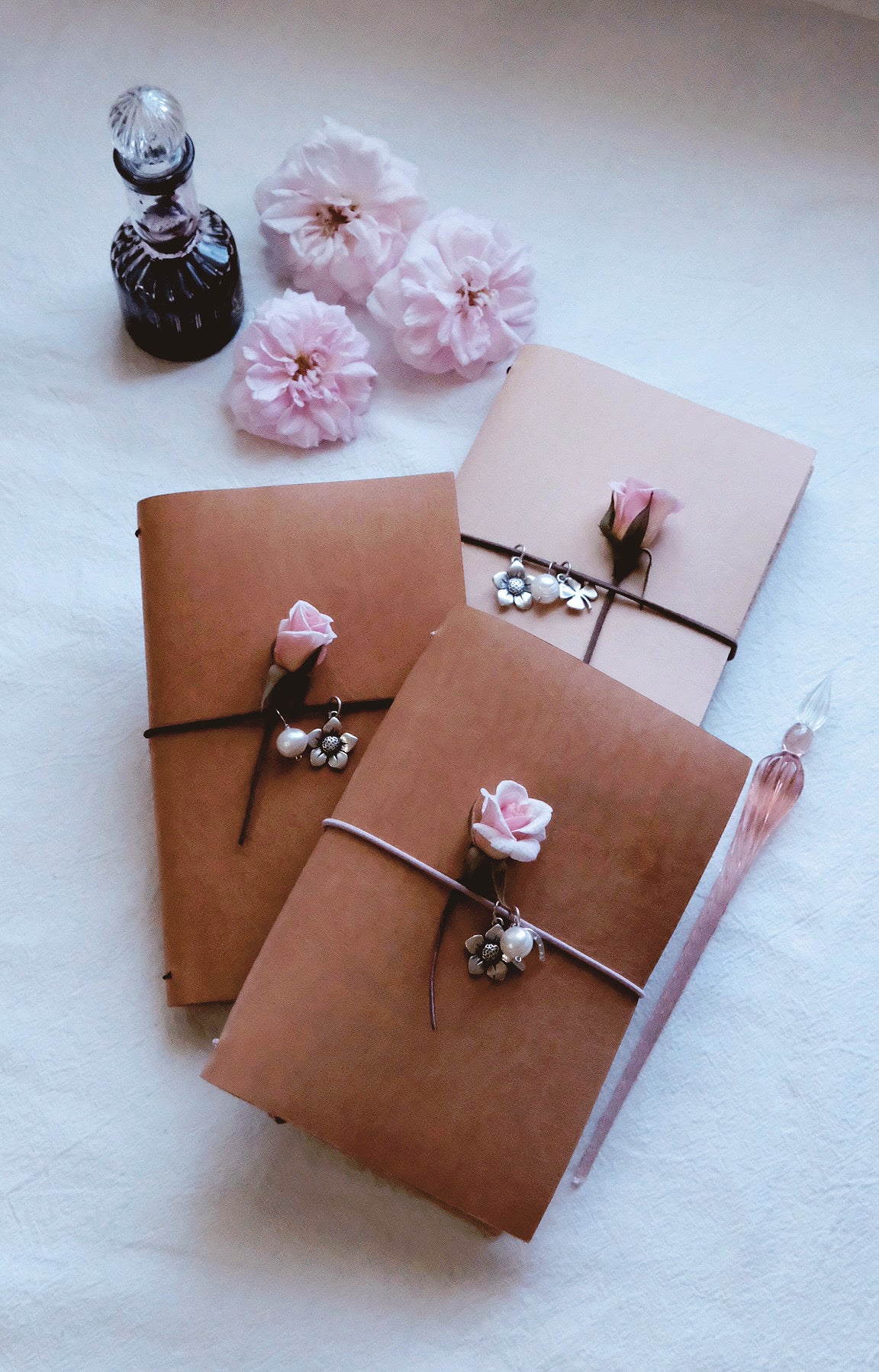 Field Note Journal with Pearl Talisman - AURANTIA QUIETIS