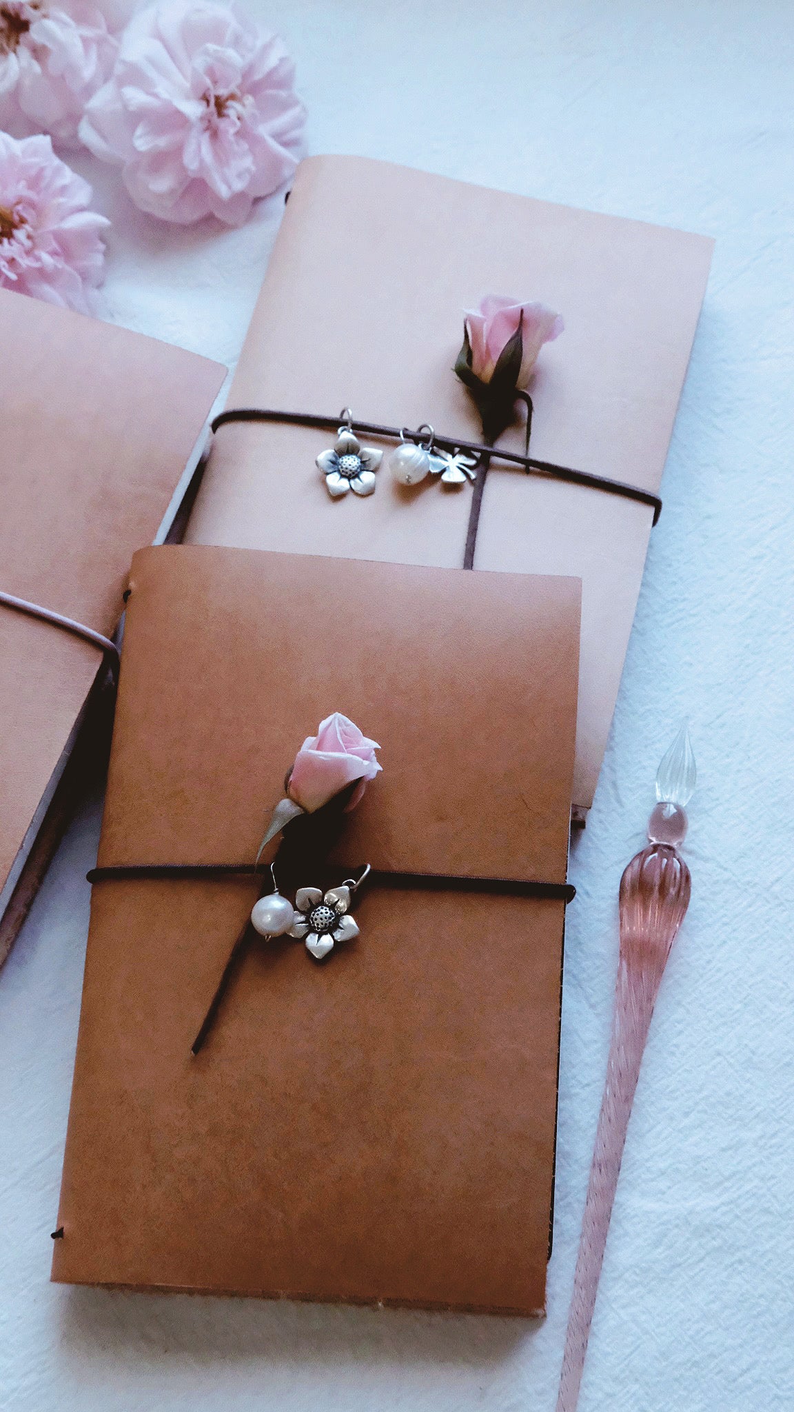 Field Note Journal with Pearl Talisman - AURANTIA QUIETIS