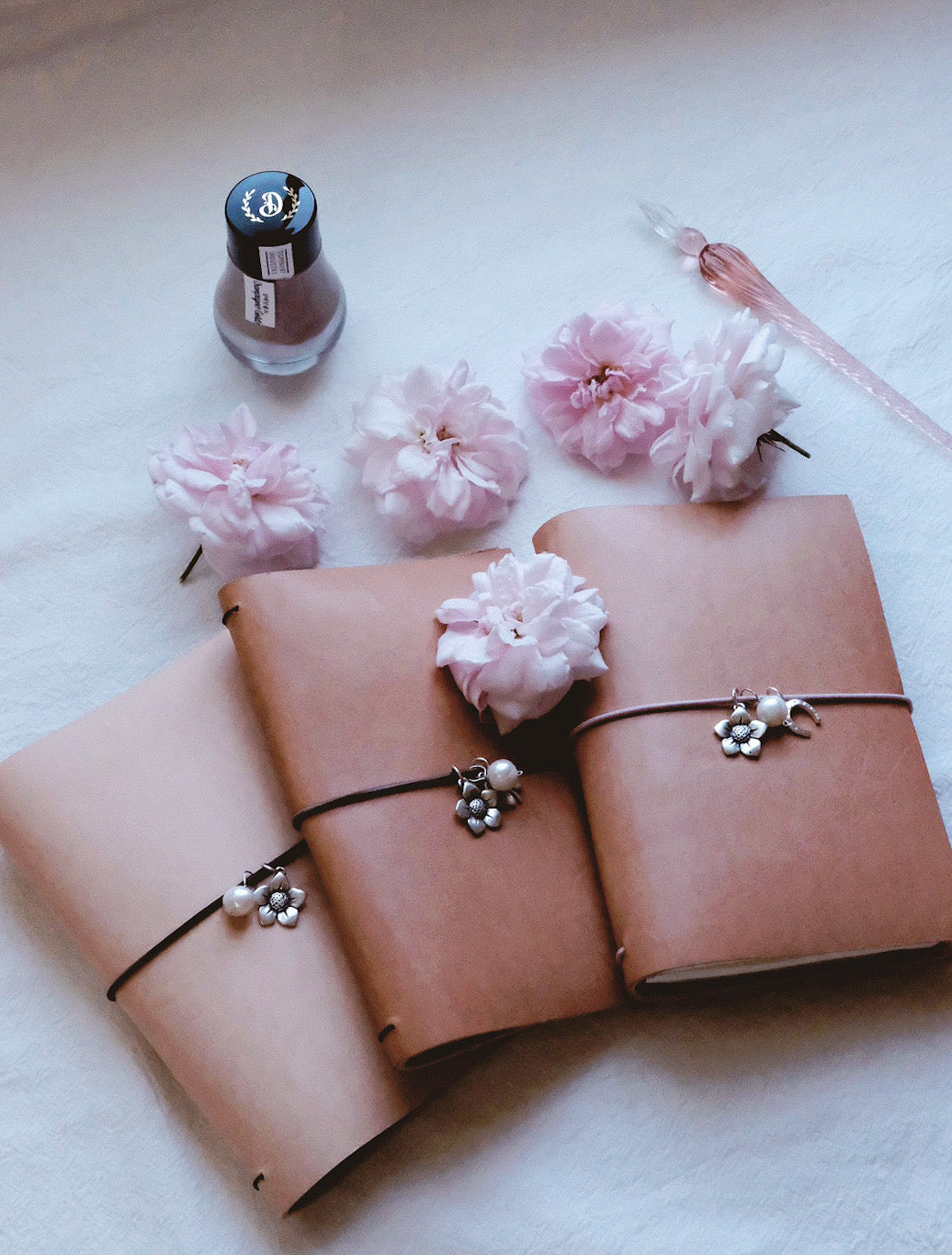 Field Note Journal with Pearl Talisman - AURANTIA QUIETIS
