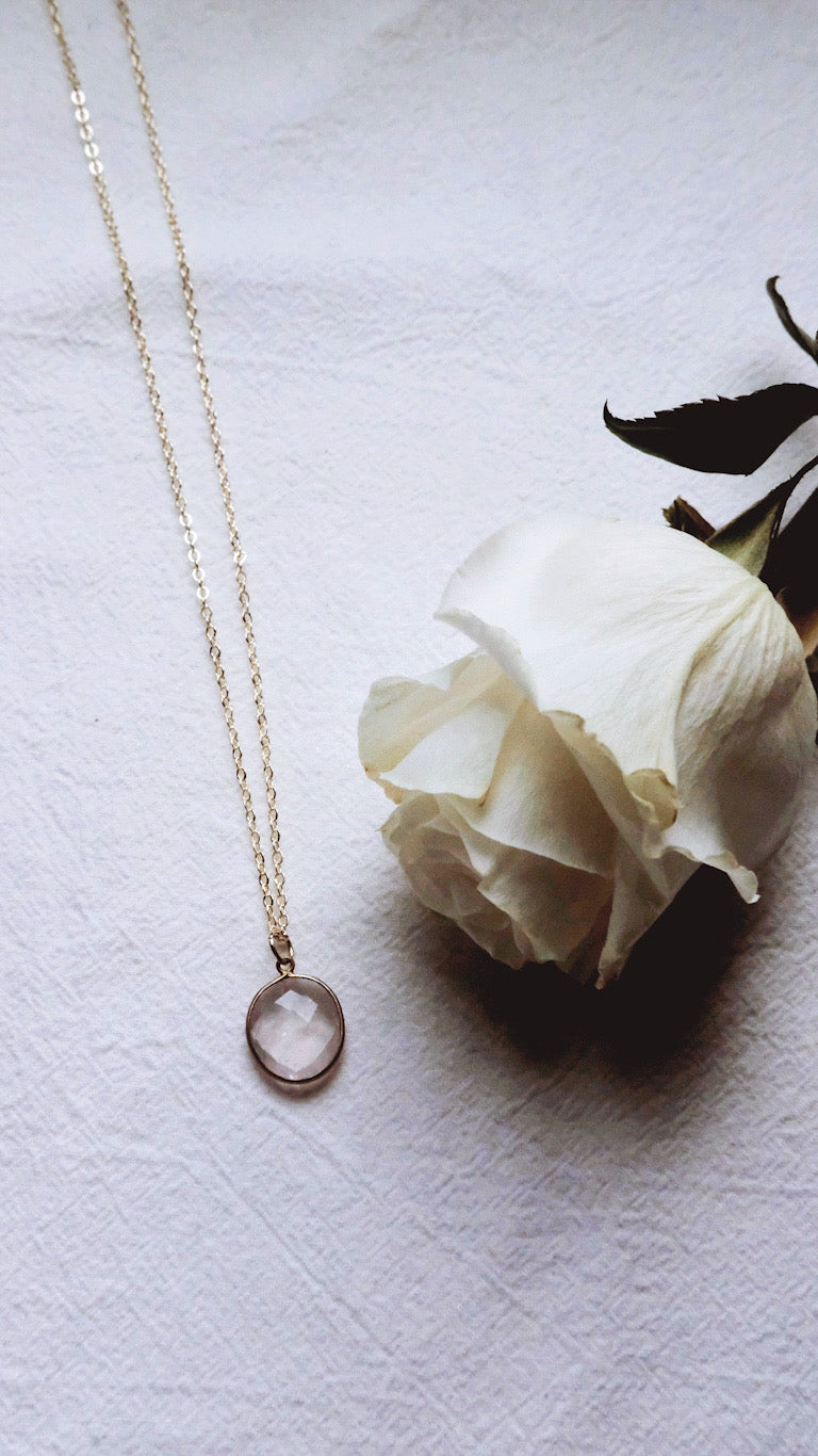 Faceted Rose Quartz Talisman