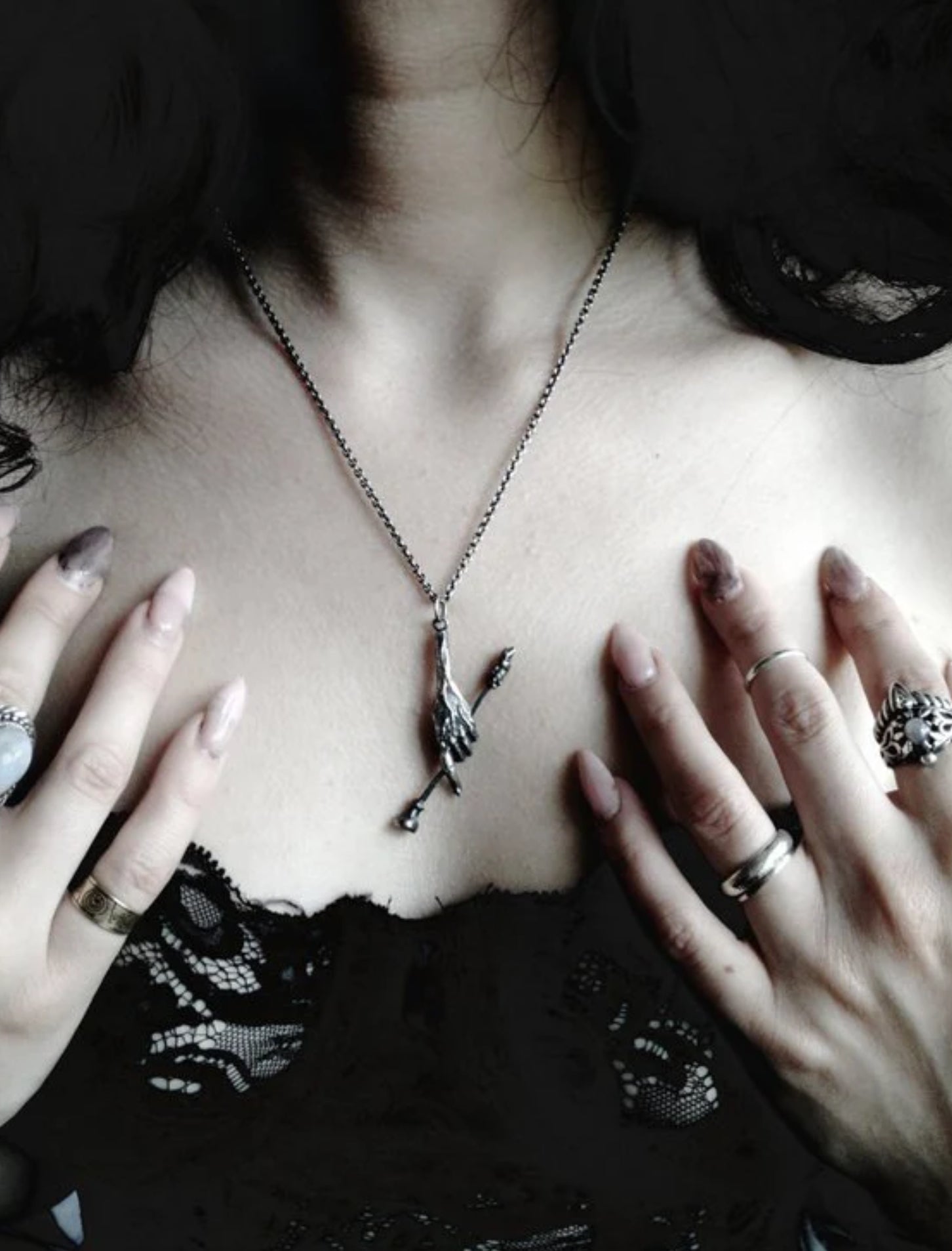 Hag’s Hand Baba Yaga pendant