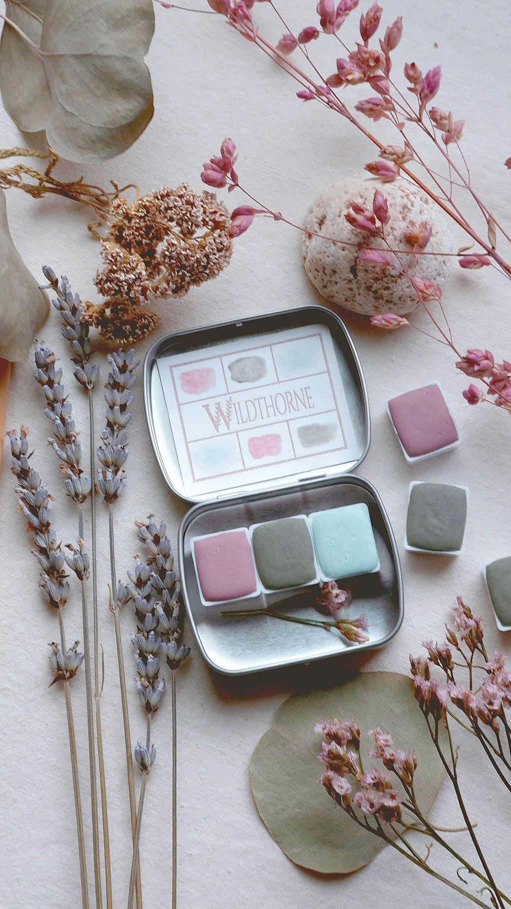 RESERVE for Toyia + Spring Pastel  + Limited edition Gemstone Mineral watercolor palette