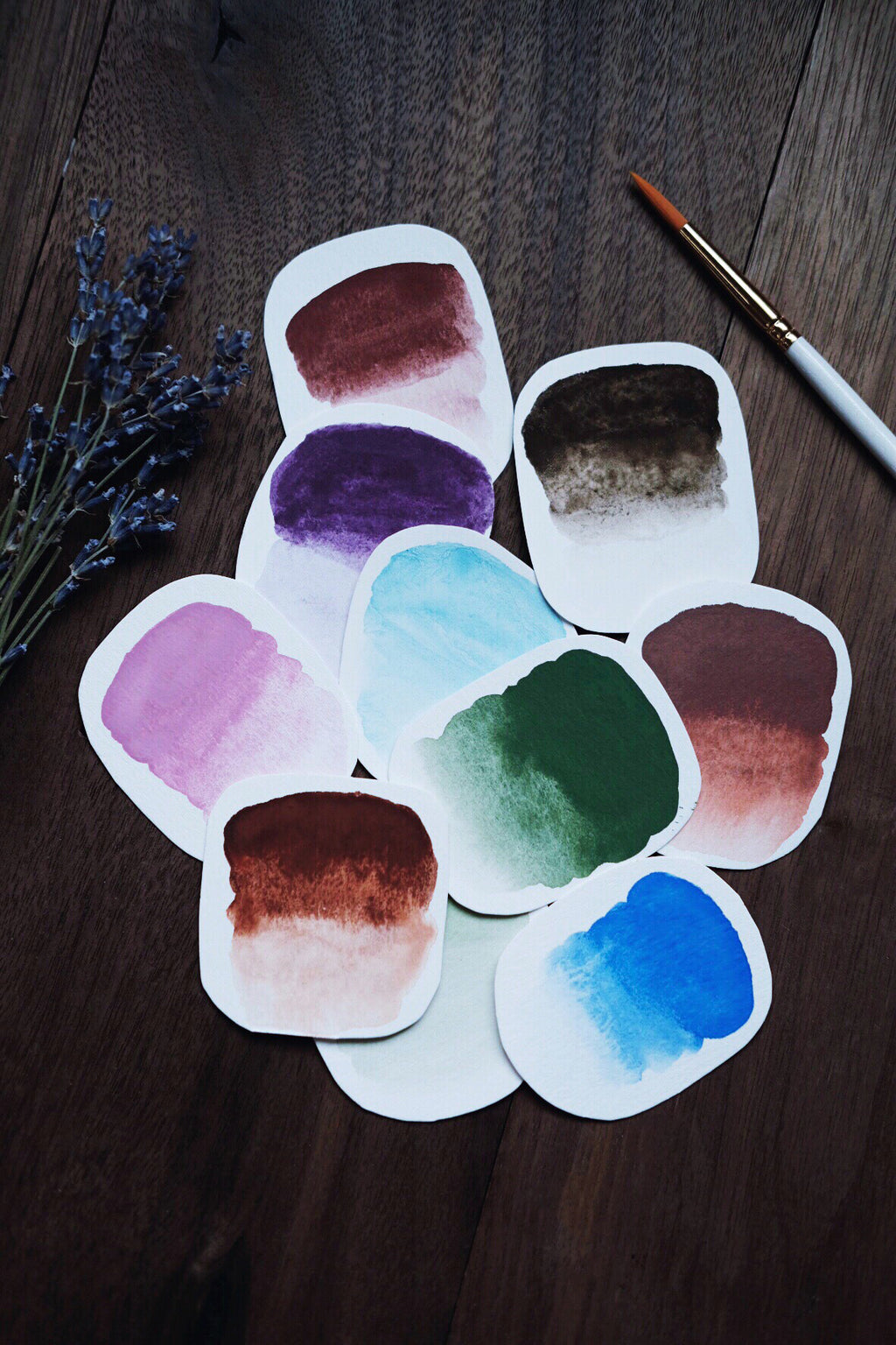 RESERVE for Sara + Custom mineral watercolors