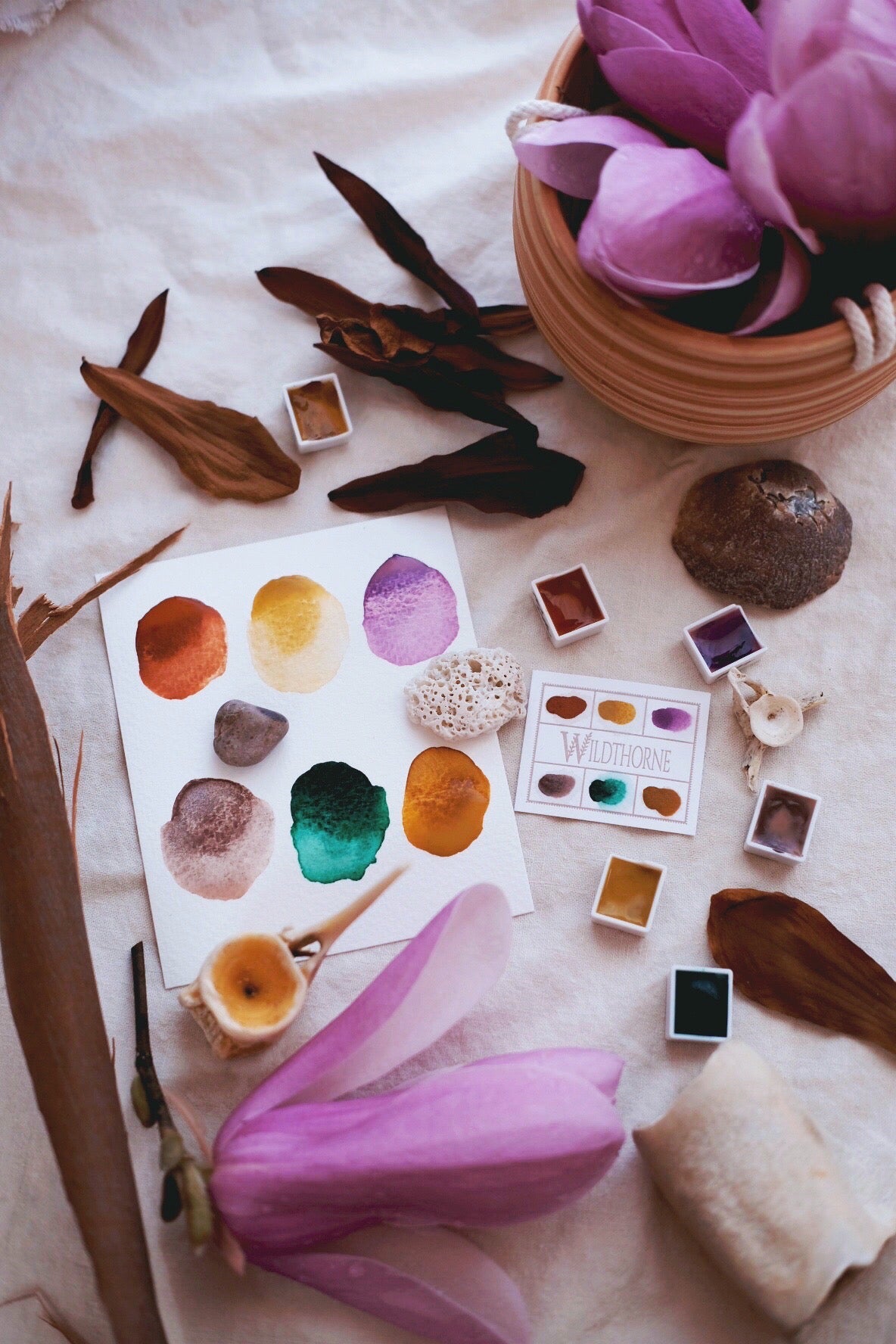RESERVE for Jeannie + Storyteller + Limited edition Gemstone Mineral watercolor palette