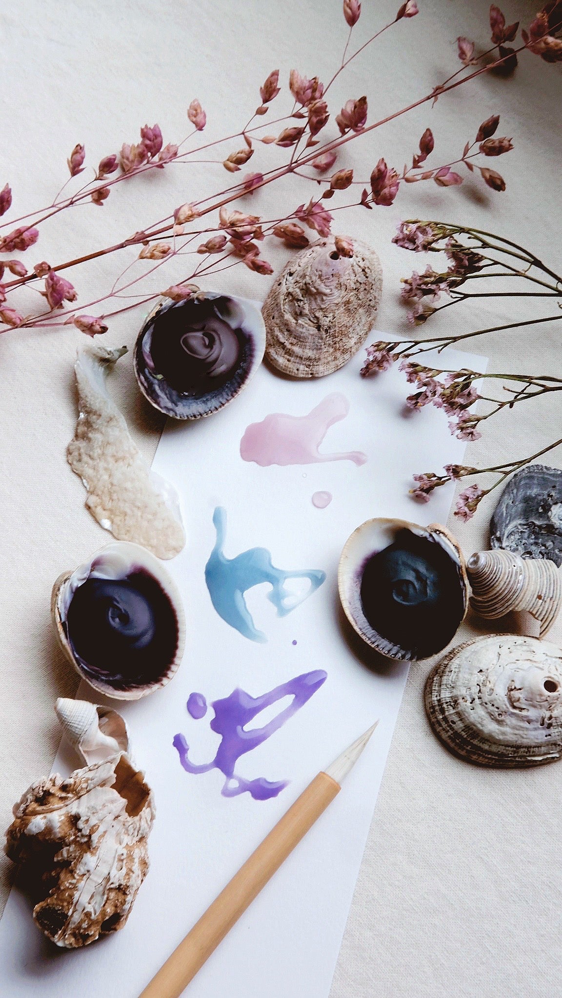RESERVE for Jill +  Sea Anemone + Eco-friendly seashell watercolor
