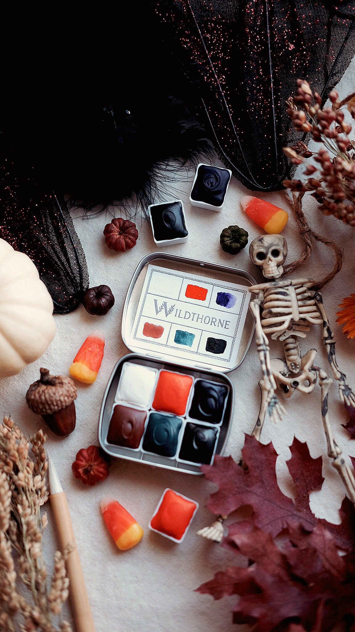 Trick or Treat ii. + Halloween mineral watercolor palette
