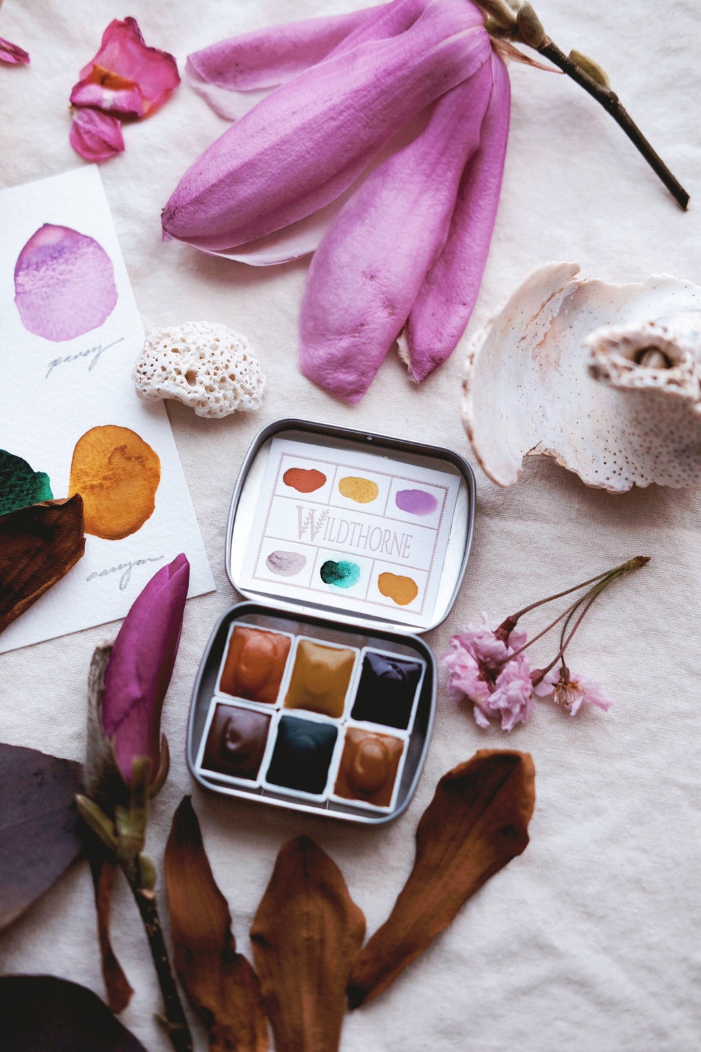 RESERVE for Jeannie + Storyteller + Limited edition Gemstone Mineral watercolor palette