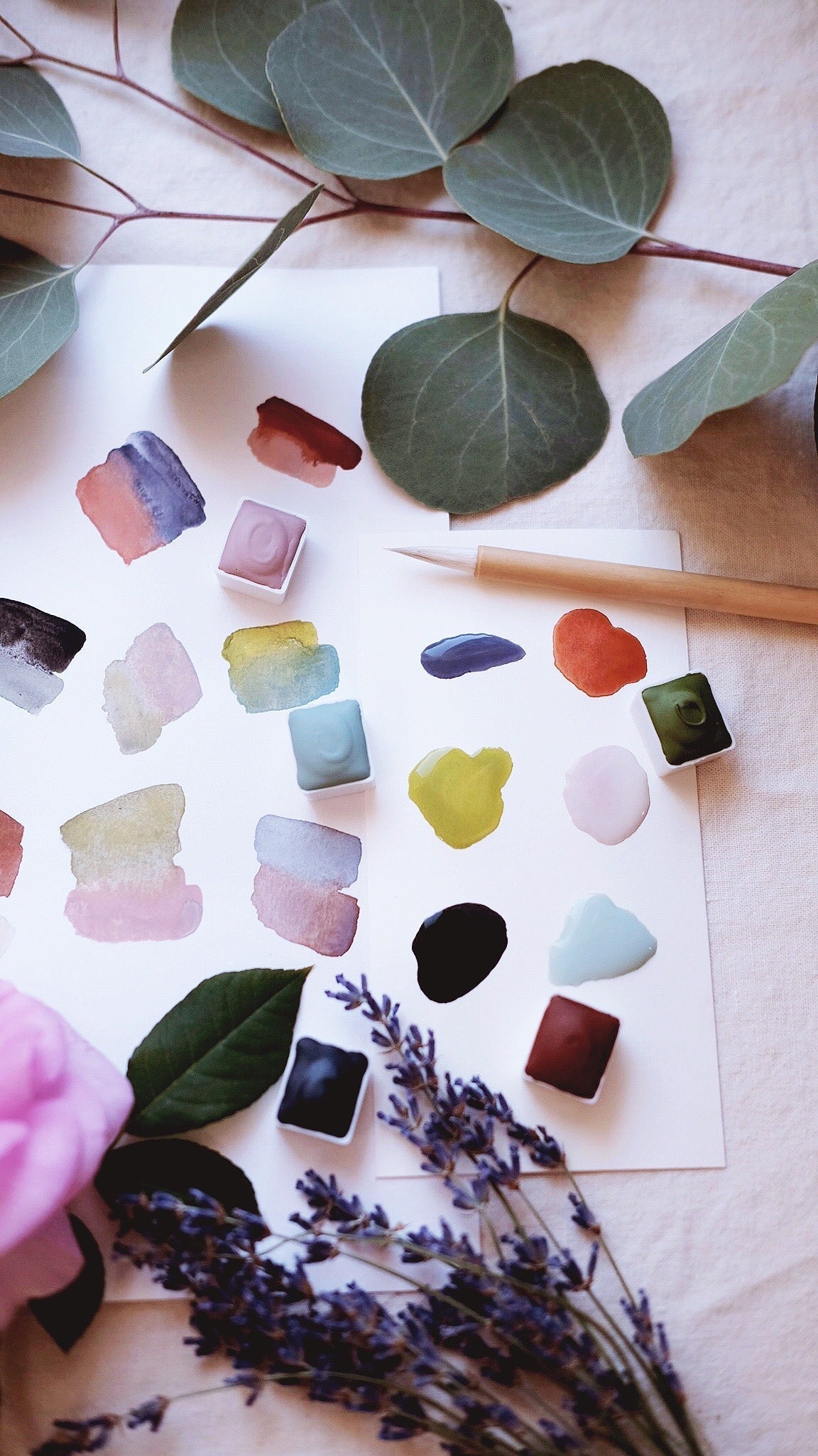 RESERVE for Stephanie + Caerulea + Symbolist mineral watercolor palette