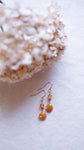 Moon Cake + Carnelian and Chalcedony earrings