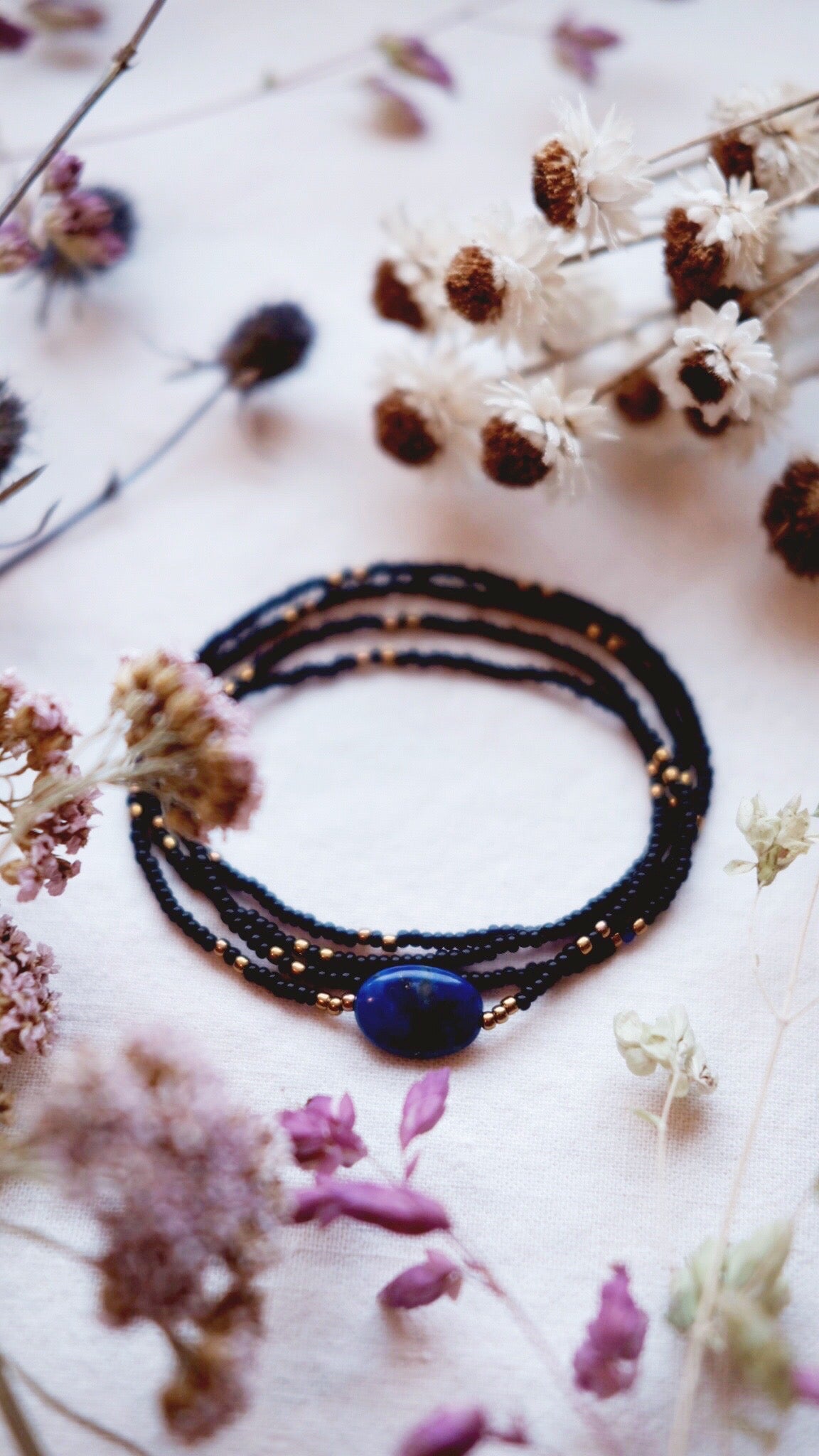 The Celestial + Lapis Lazuli gemstone necklace