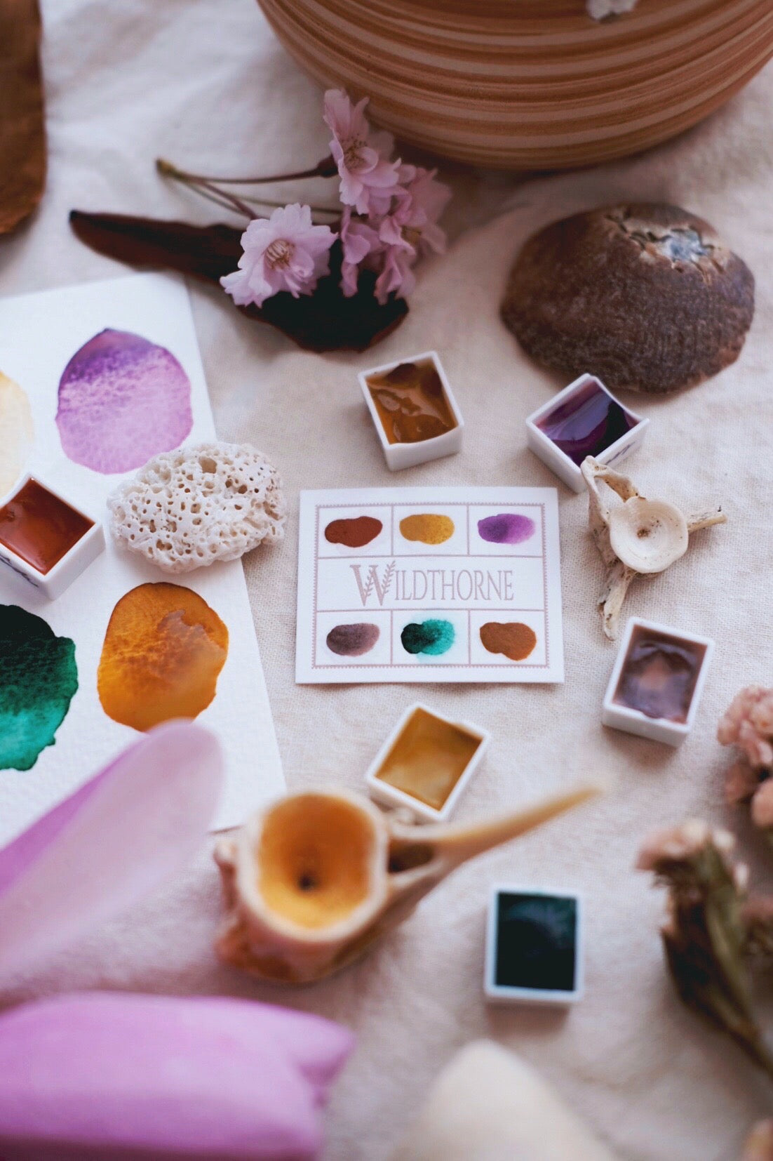 RESERVE for Heidi + Storyteller + Magnolia custom Limited edition Gemstone Mineral watercolor palette