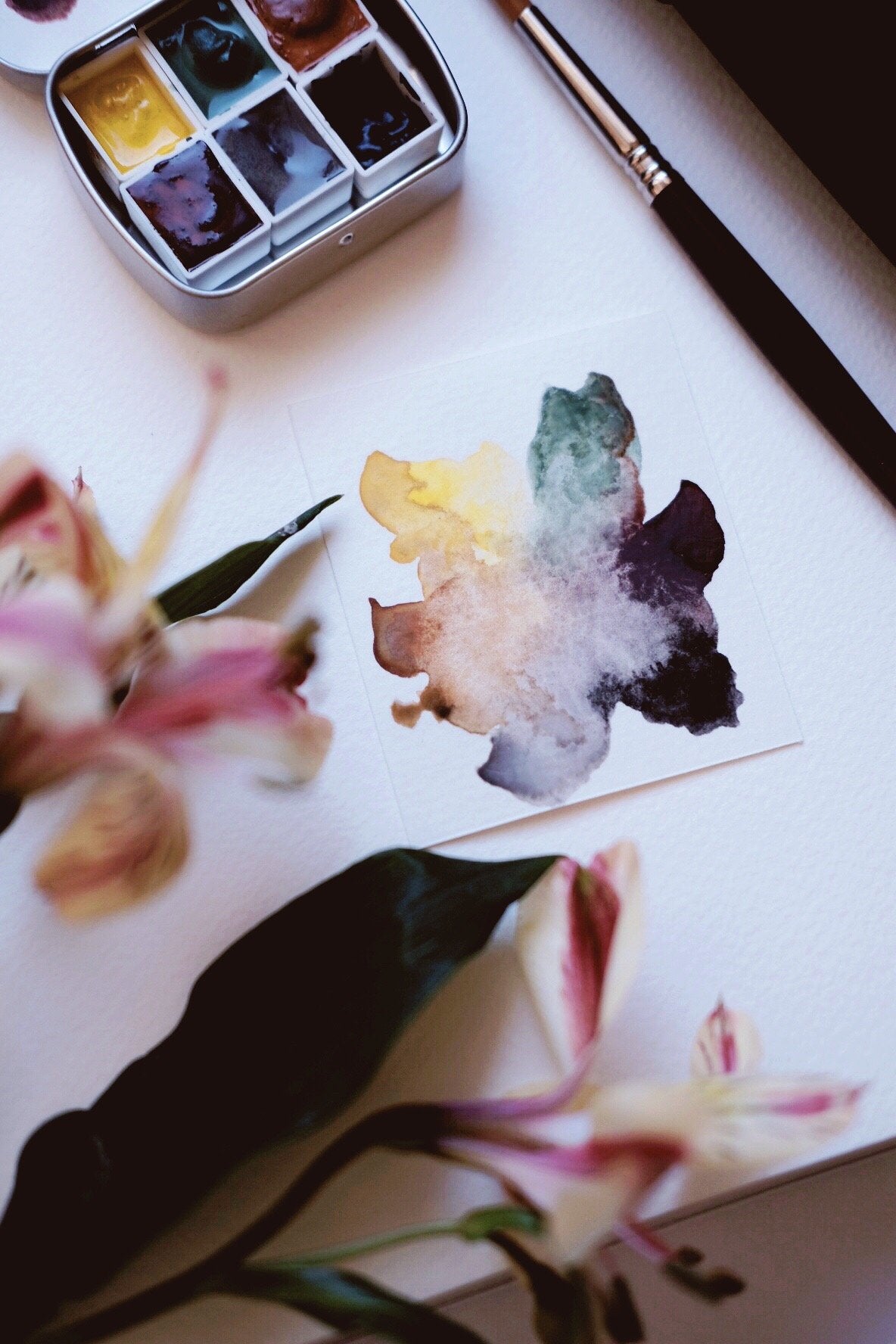 RESERVE for Joette + Mimosa Flower - Earth Mineral watercolor palette