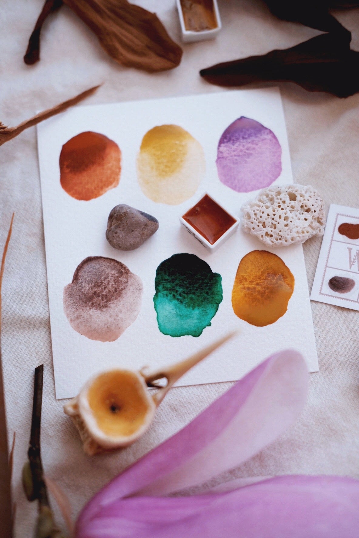 RESERVE for Paula + Storyteller + Limited edition Gemstone Mineral watercolor palette