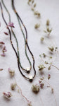 Lunar Festival  + Minimalist Pyrite and Vintage glass beaded necklaces