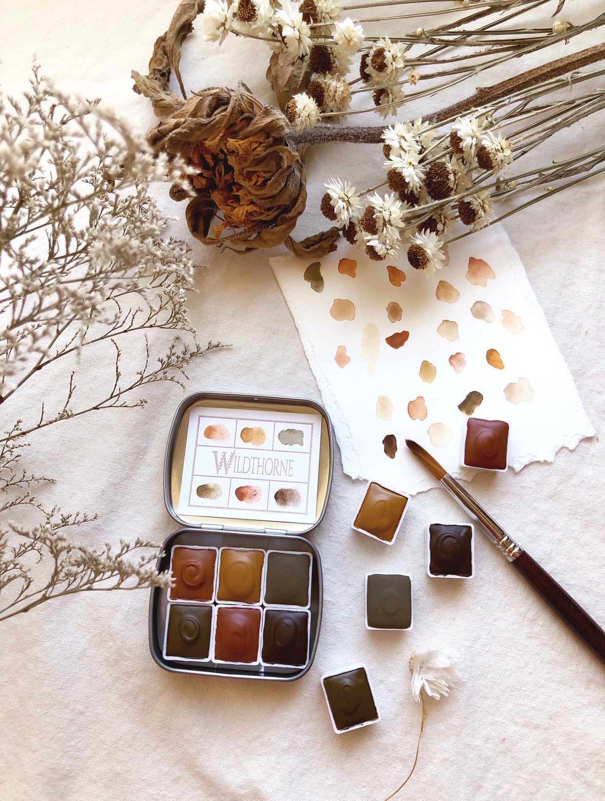 RESERVE for Nicole  + Tree Alchemy & Chypre -  Limited edition Mineral watercolor palettes