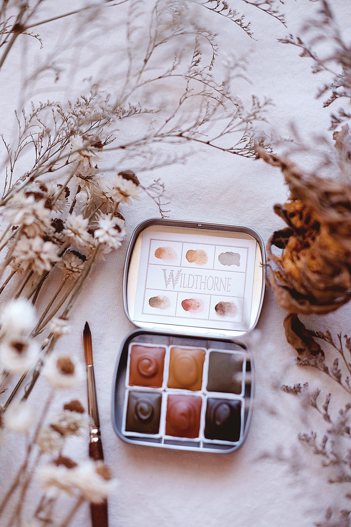 RESERVE for Deborah + Chypre + earthy natural mineral watercolor palette