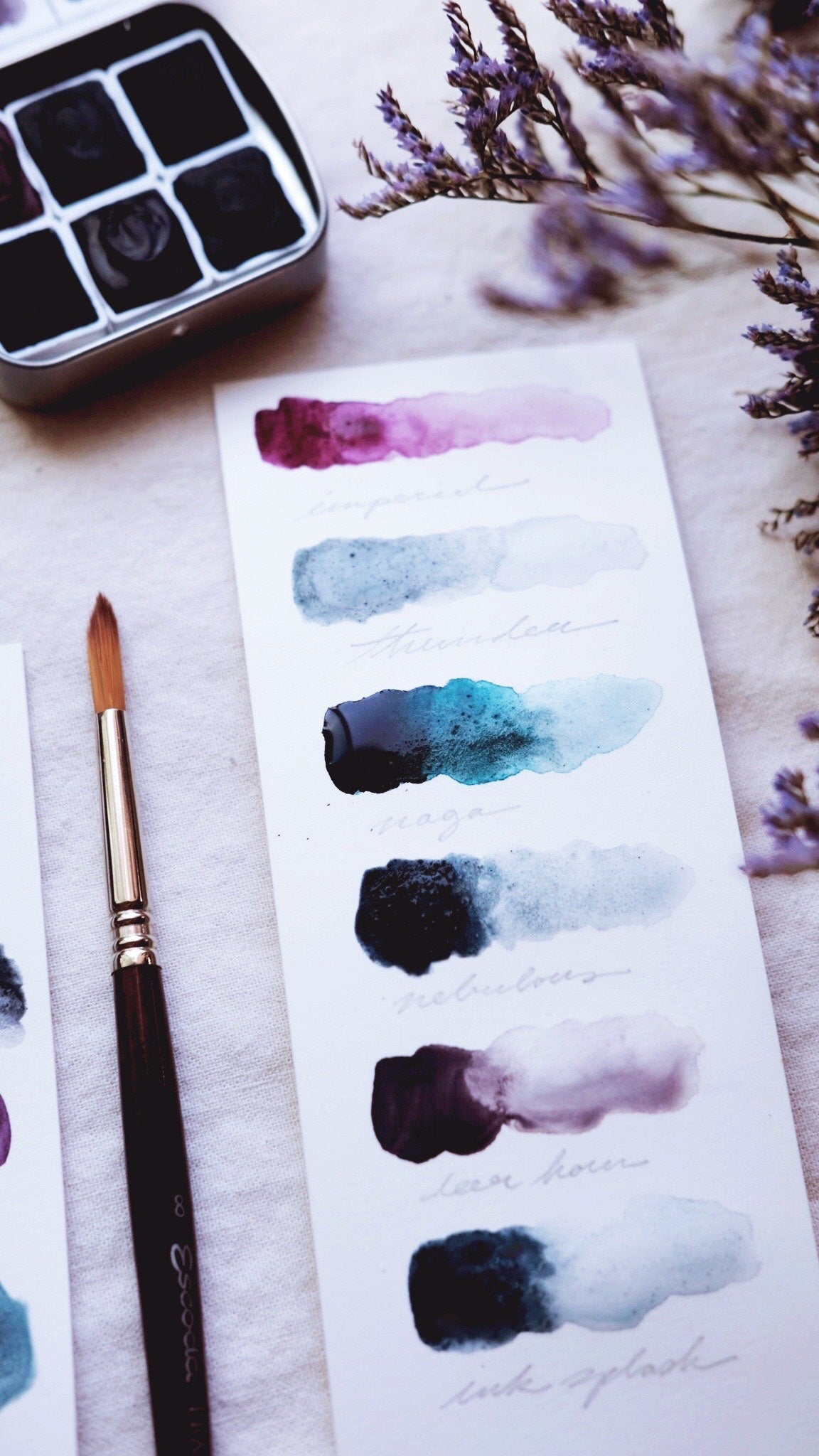 RESERVE for Tania + Cloud Dragon ii. + Limited edition Mineral watercolor palette
