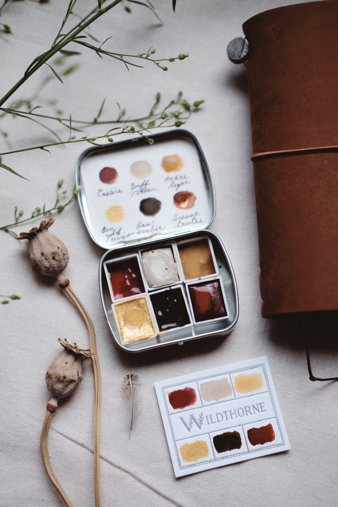 RESERVE for Nancy +  Autumn Leaves - Earth Mineral watercolor palette