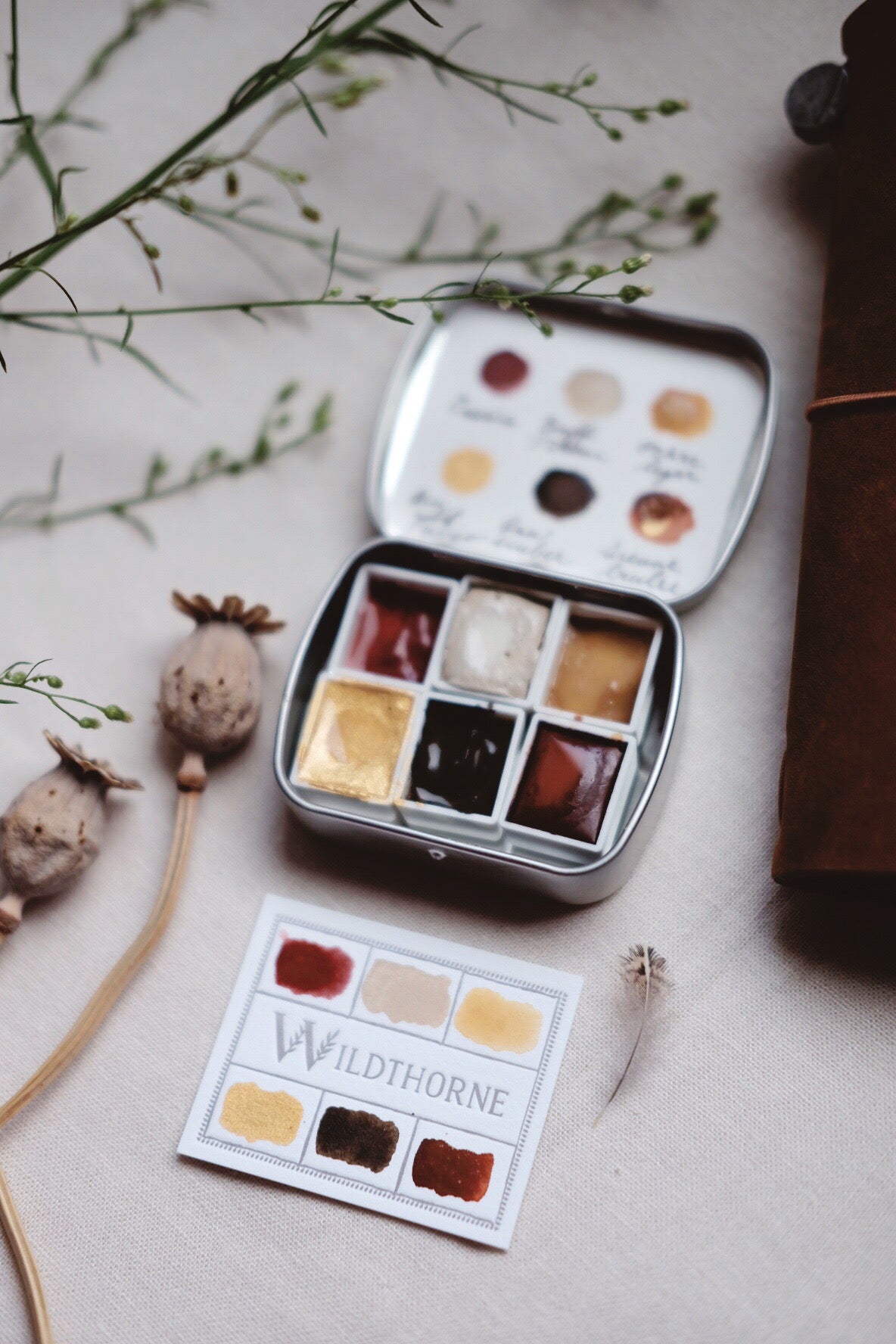 RESERVE for Sam + Autumn Leaves - Earth Mineral watercolor palette