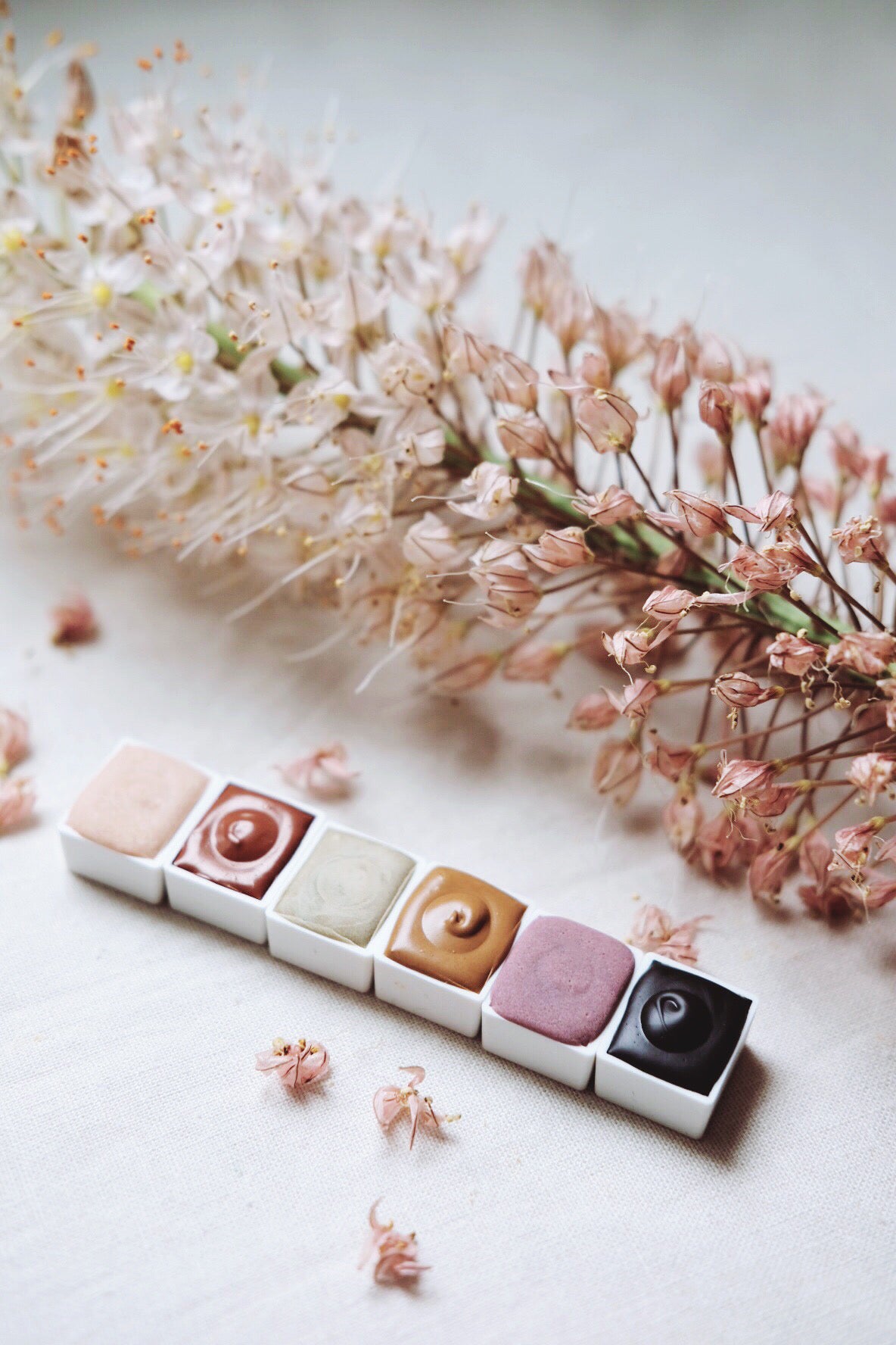 RESERVE for Maja + Foxtail Lily + Limited edition Gemstone Earth Mineral watercolor palette