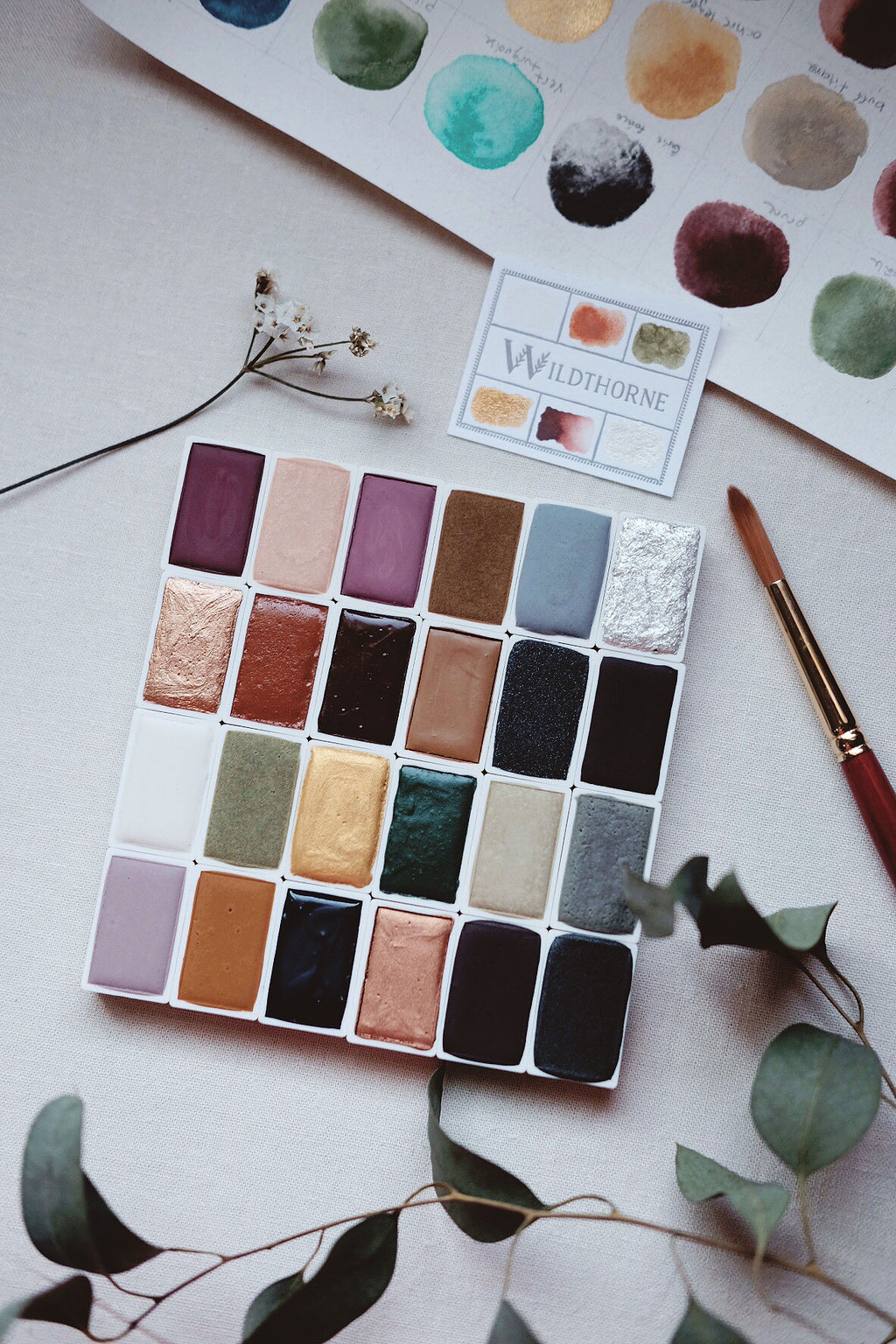 RESERVE for Valeria + Full pan - Limited edition Gemstone + Mineral watercolors