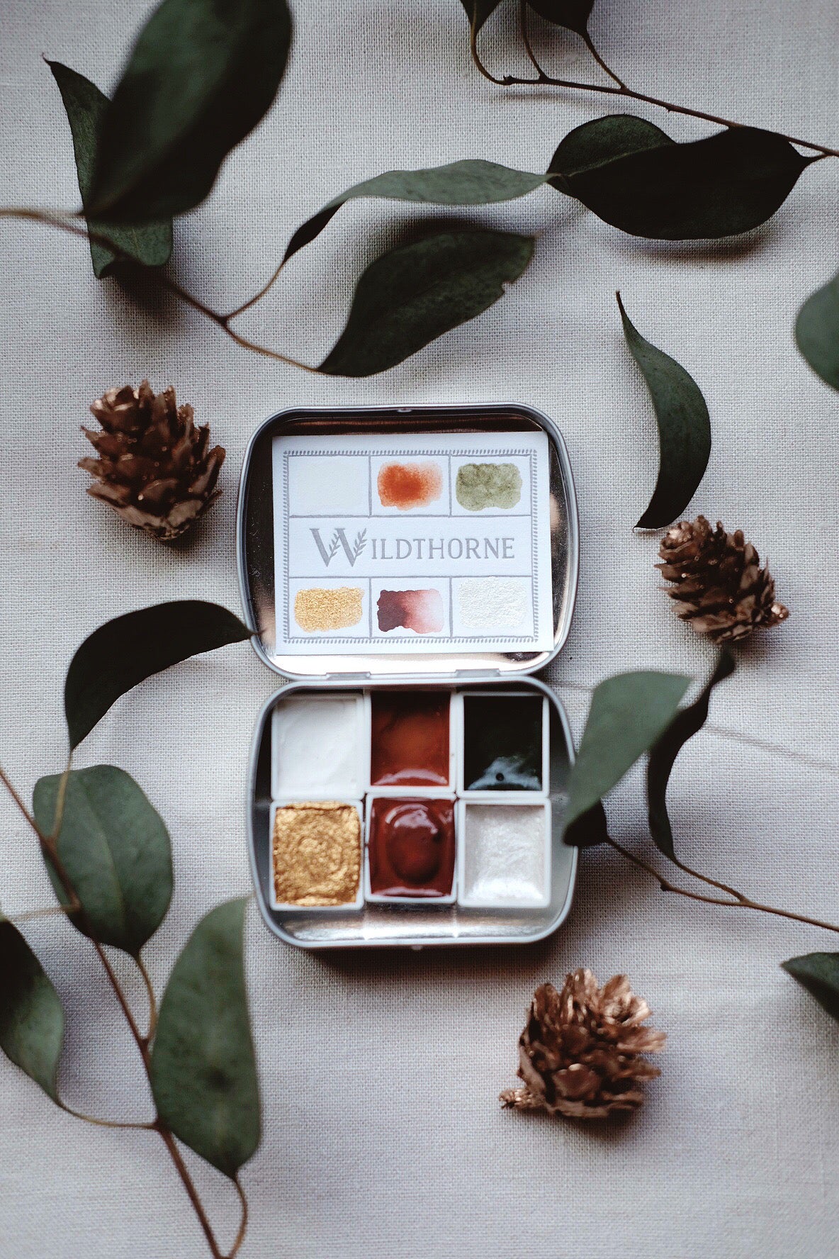 Holiday Winter + Limited edition gemstone and mineral watercolor palette